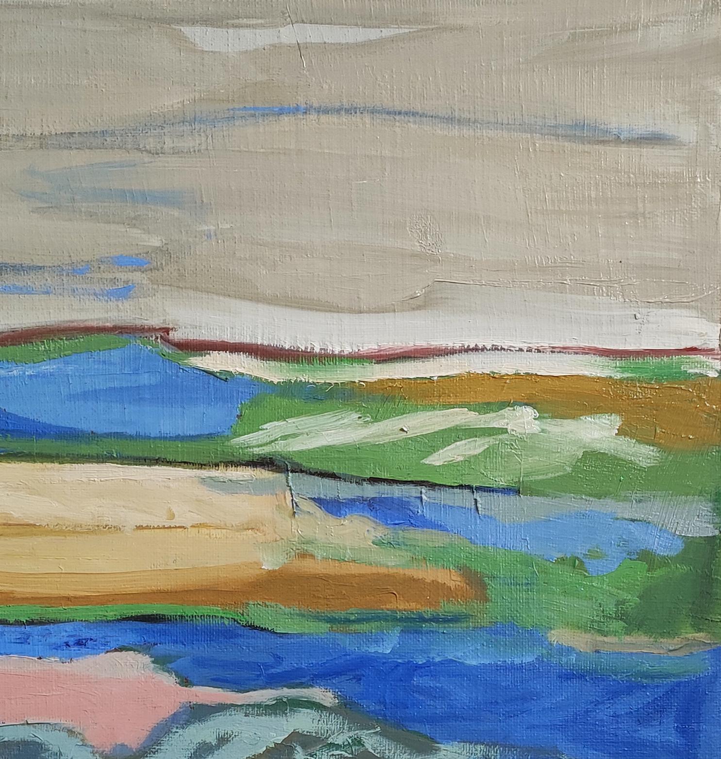 L'Eveil du printemps Paesaggio, Olio, Espressionismo, Multicolore, Francese, Astratto in vendita 1