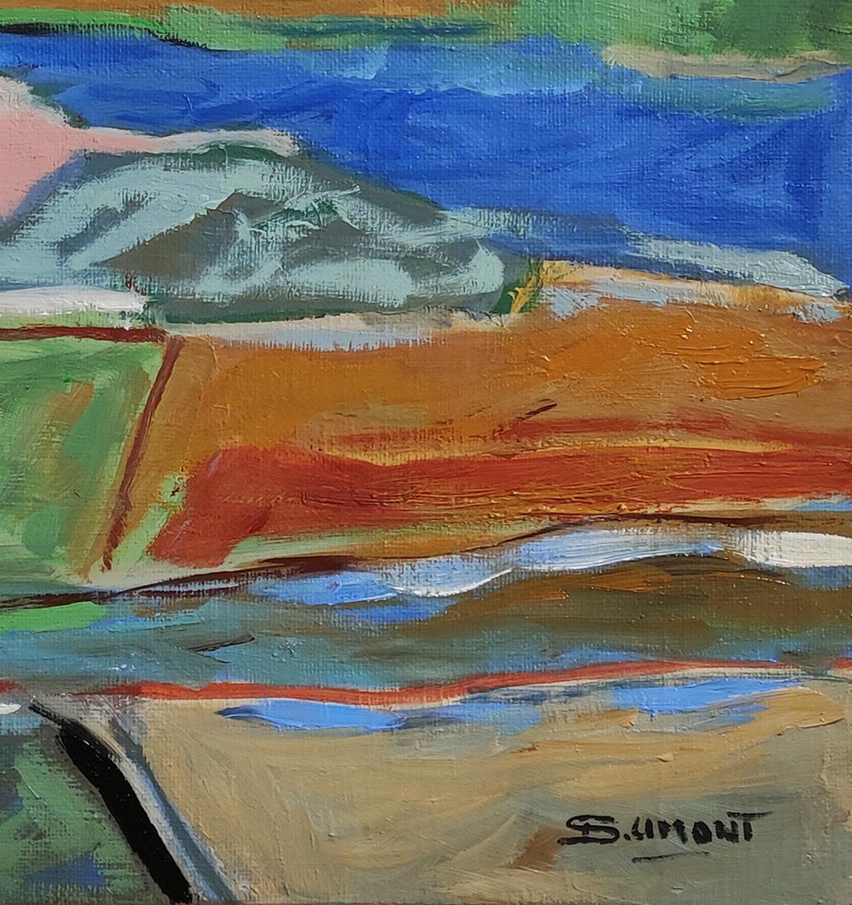 L'Eveil du printemps Paesaggio, Olio, Espressionismo, Multicolore, Francese, Astratto in vendita 3