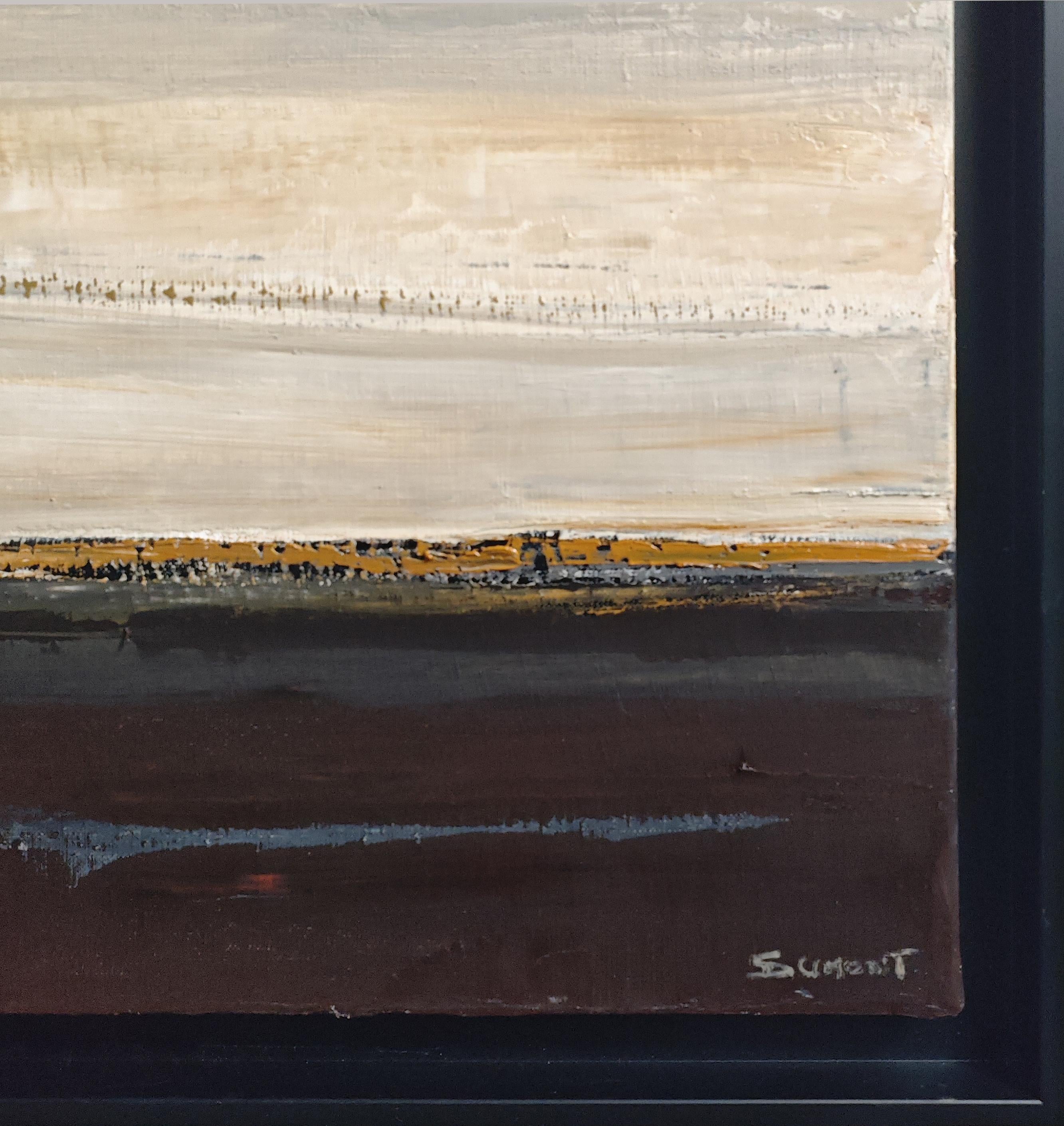 L'Harmonie des espaces, Paesaggio astratto, olio su tela, Espressionismo francese - Painting di SOPHIE DUMONT