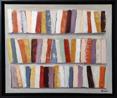 Biblioteca 13, Olio su tela, Astratto, biblioteca, Geometrico, Espressionismo