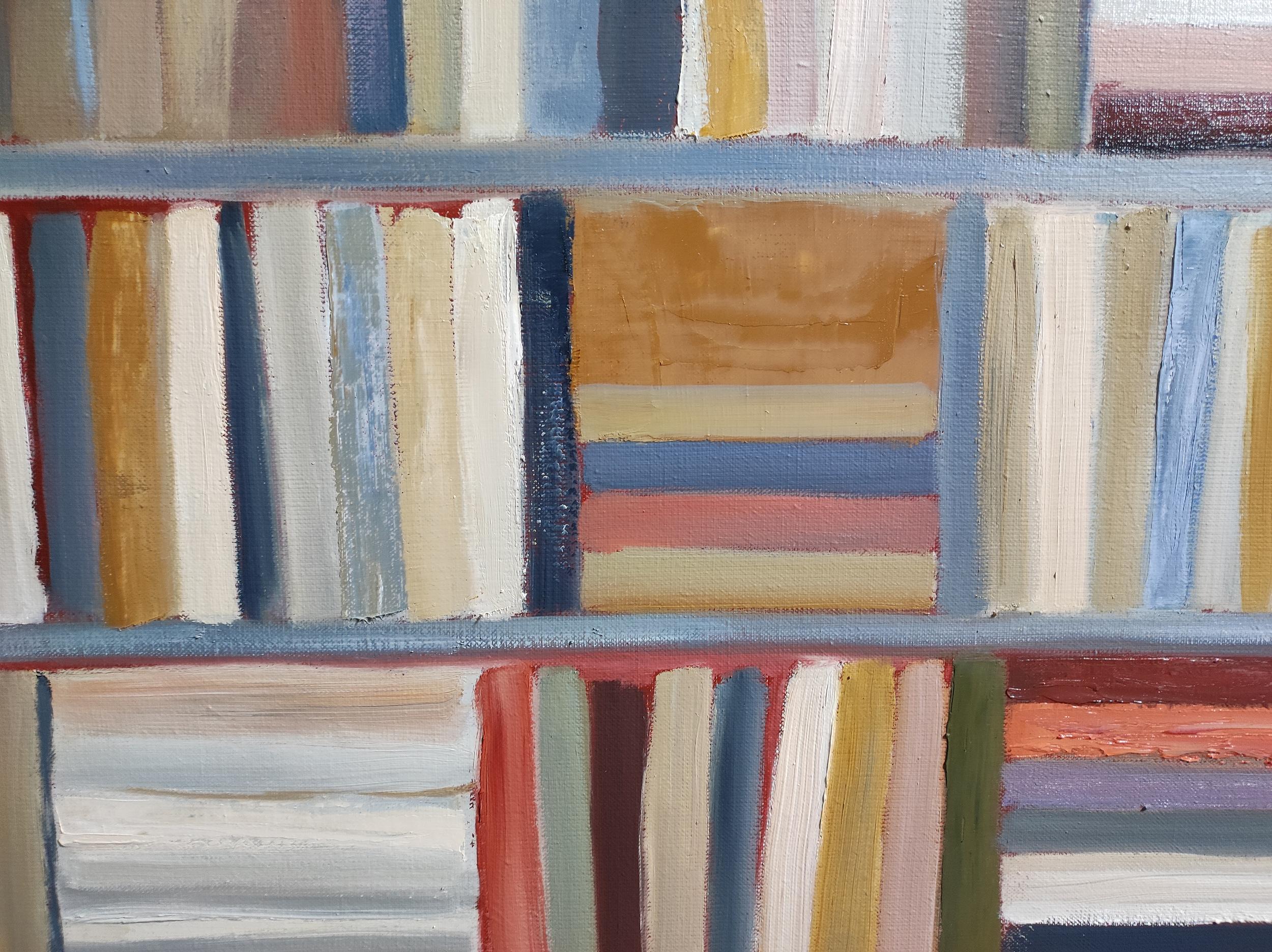 Library 3, multicolor abstract, expressionism, geometric, modern, textured For Sale 1