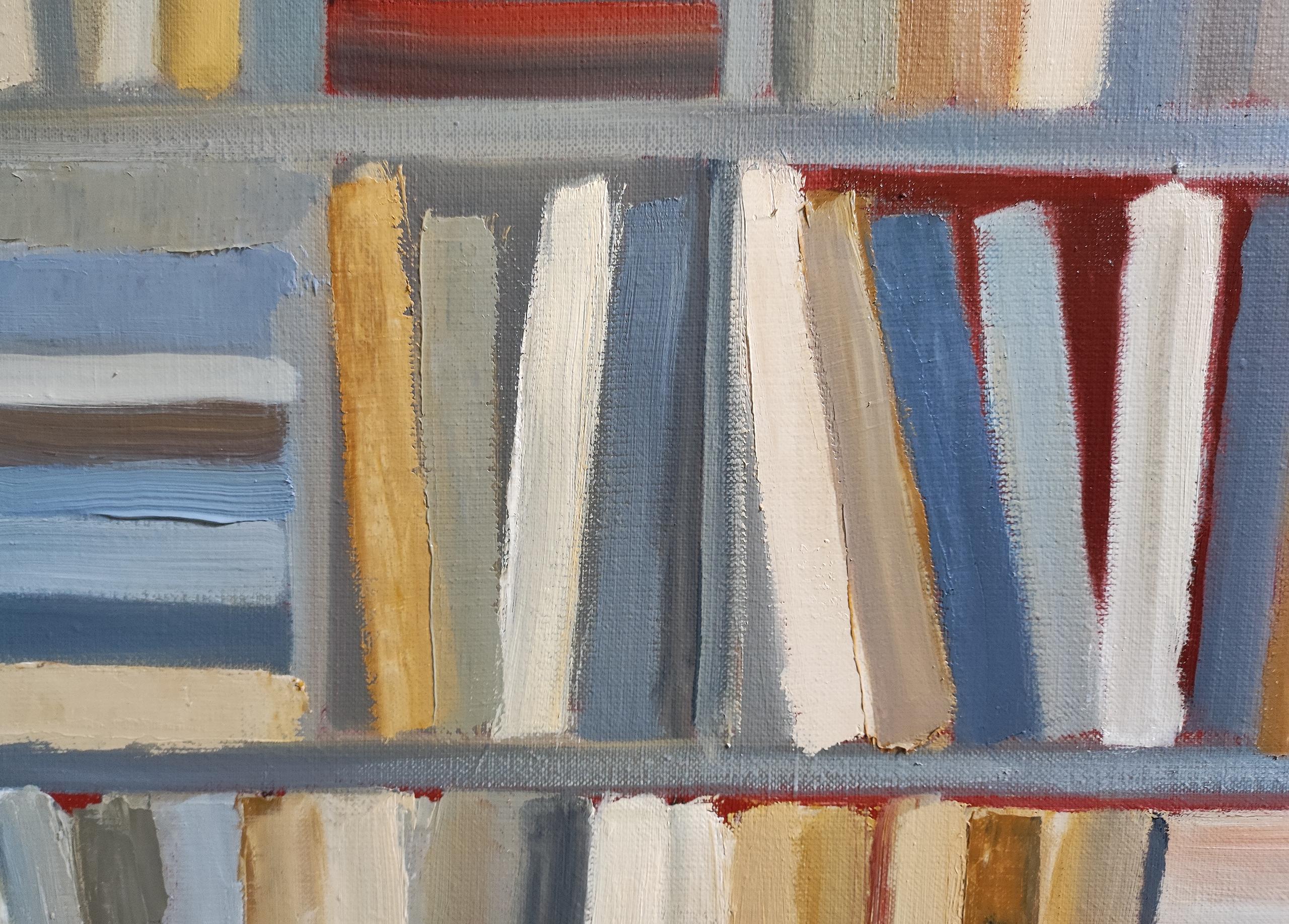 Library 3, multicolor abstract, expressionism, geometric, modern, textured For Sale 4