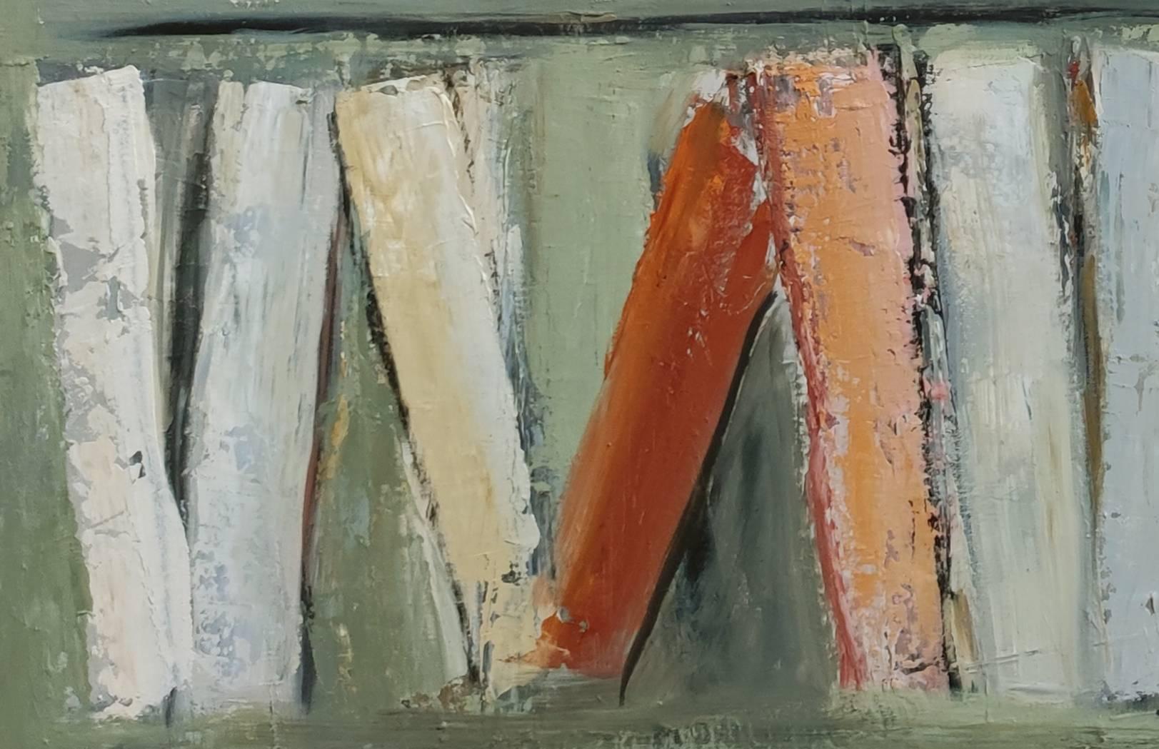 library 7, abstract expressionism, library, contemporary, textured, books 2