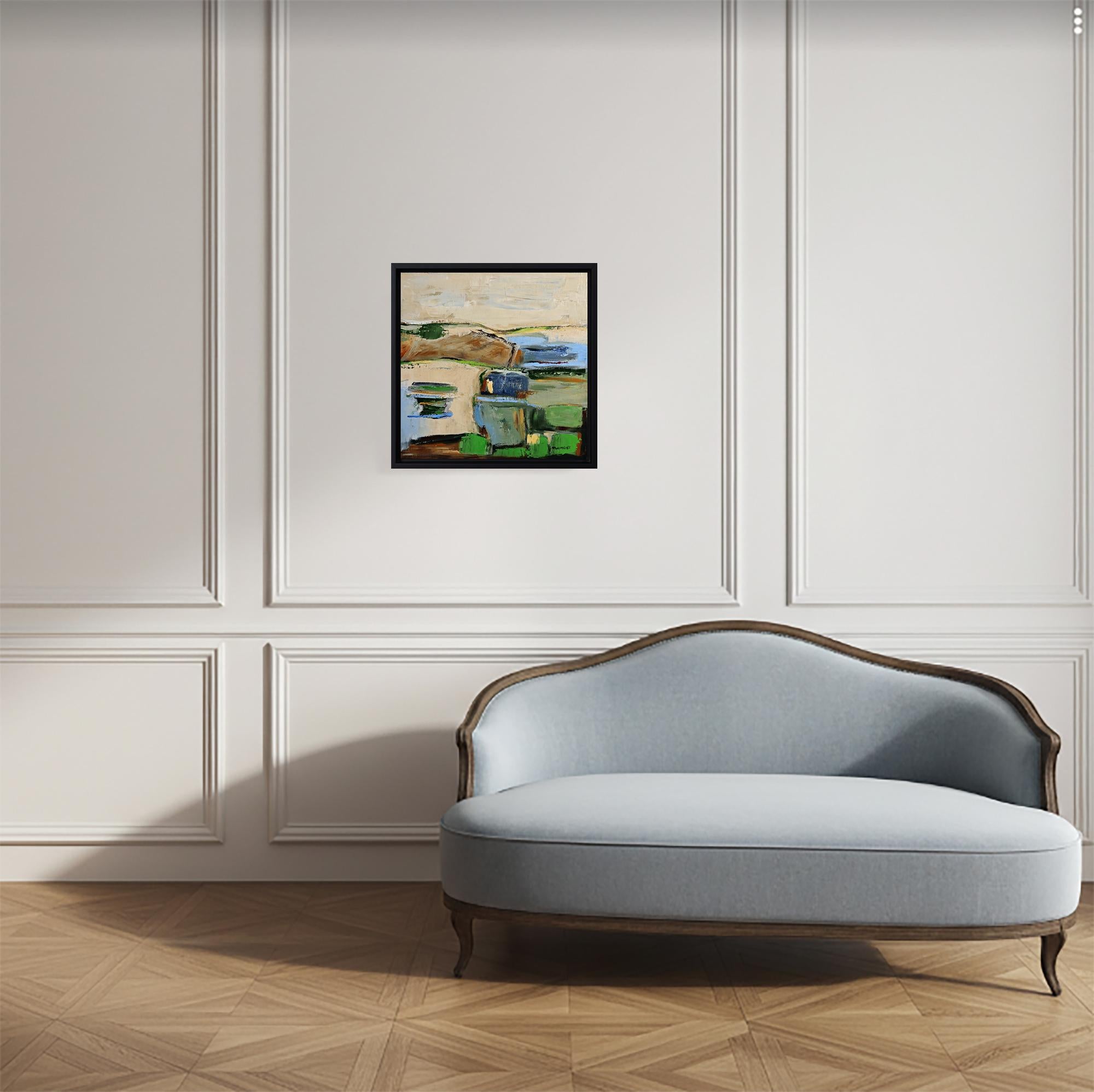 Light of the Hills– Original Textured Abstract landscape , Oil, Contemporary For Sale 6