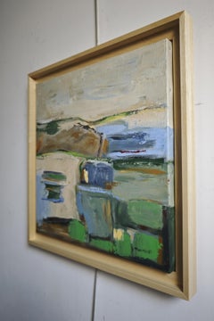 Light of the Hilles- Original Textured Abstract landscape , Oil, Contemporary