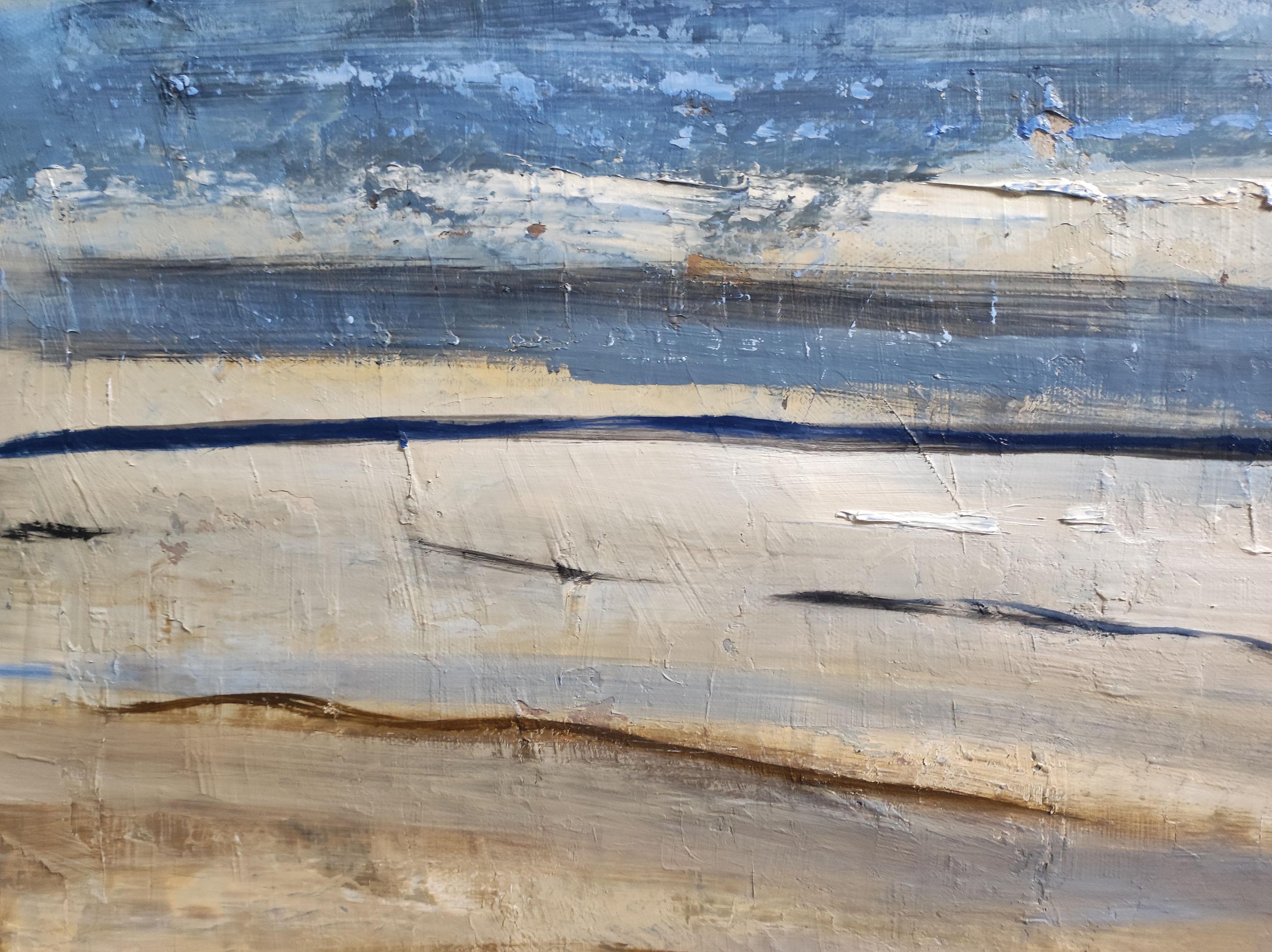 Luce della riva, paesaggio astratto, espressionismo, mare, francese, moderno in vendita 3