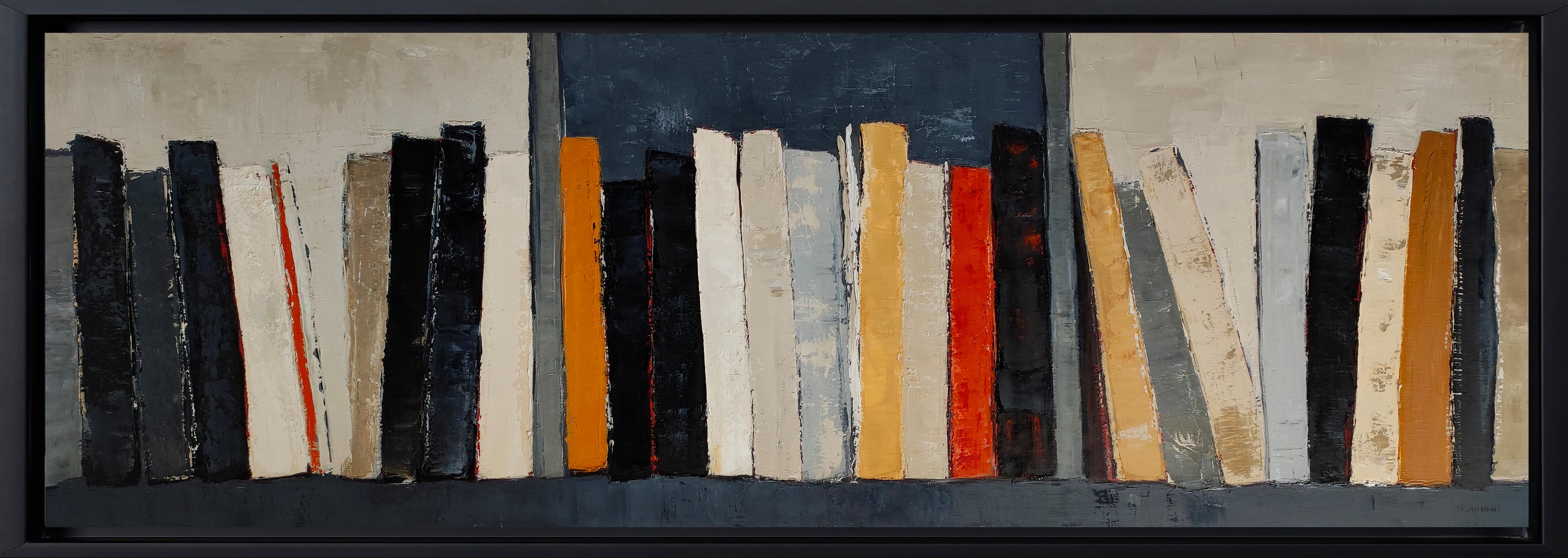 Lignes de pensée, Abstracto, Biblioteca Negra, Expresionismo Contemporáneo, Óleo