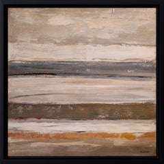 Lignes de rivage, Abstract seascape, textured, expressionism, Oil, French artist
