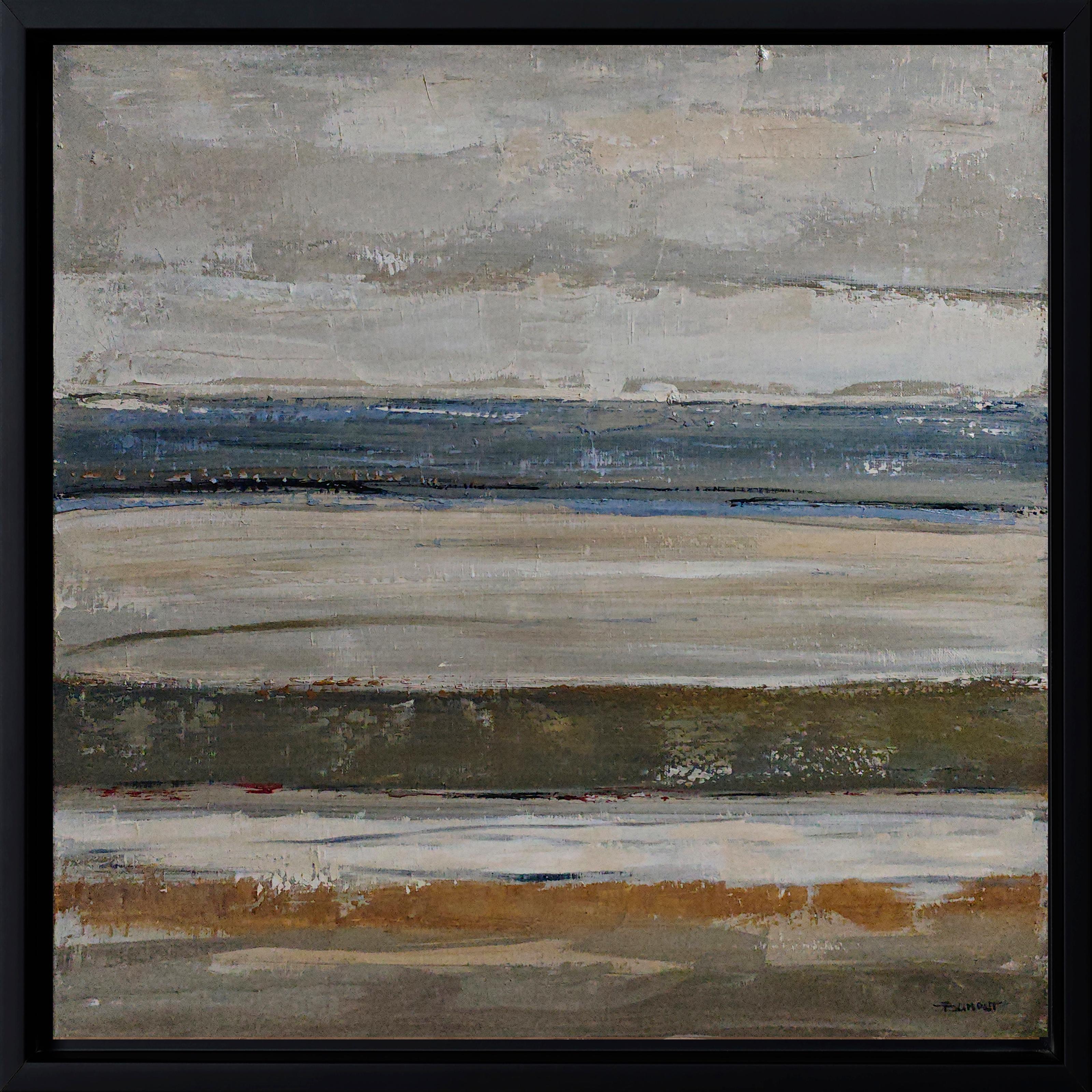 Lignes de rivage, Abstrakte Landschaft, strukturiert, Expressionismus, Französischer Künstler im Angebot 6