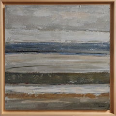 Lignes de rivage, paysage abstrait, texturé, expressionnisme, artiste français