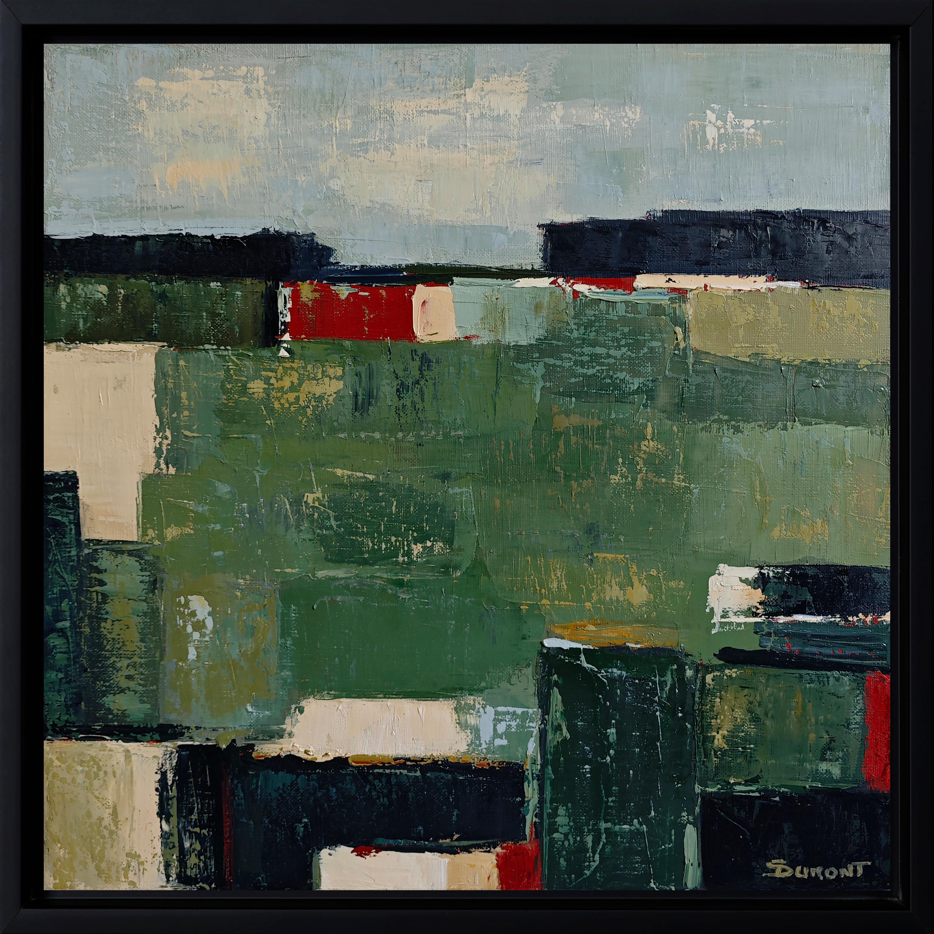 SOPHIE DUMONT Landscape Painting - Lignes de terre, Contemporary Abstract Painting by Sophie Dumont