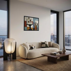 L’Instant de l’Esquisse Oil Painting, Post-Cubist Studio Scene by Sophie Dumont