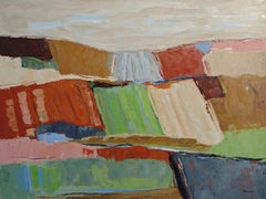 l'intervalle des champs- Gran cuadro abstracto - Óleo -Contemporáneo, arte francés