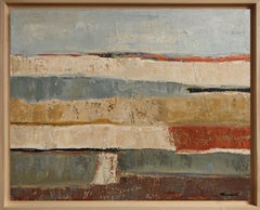 Lisiere d'horizon, französische abstrakte Landschaftsmalerei, zeitgenössische Küstenmalerei