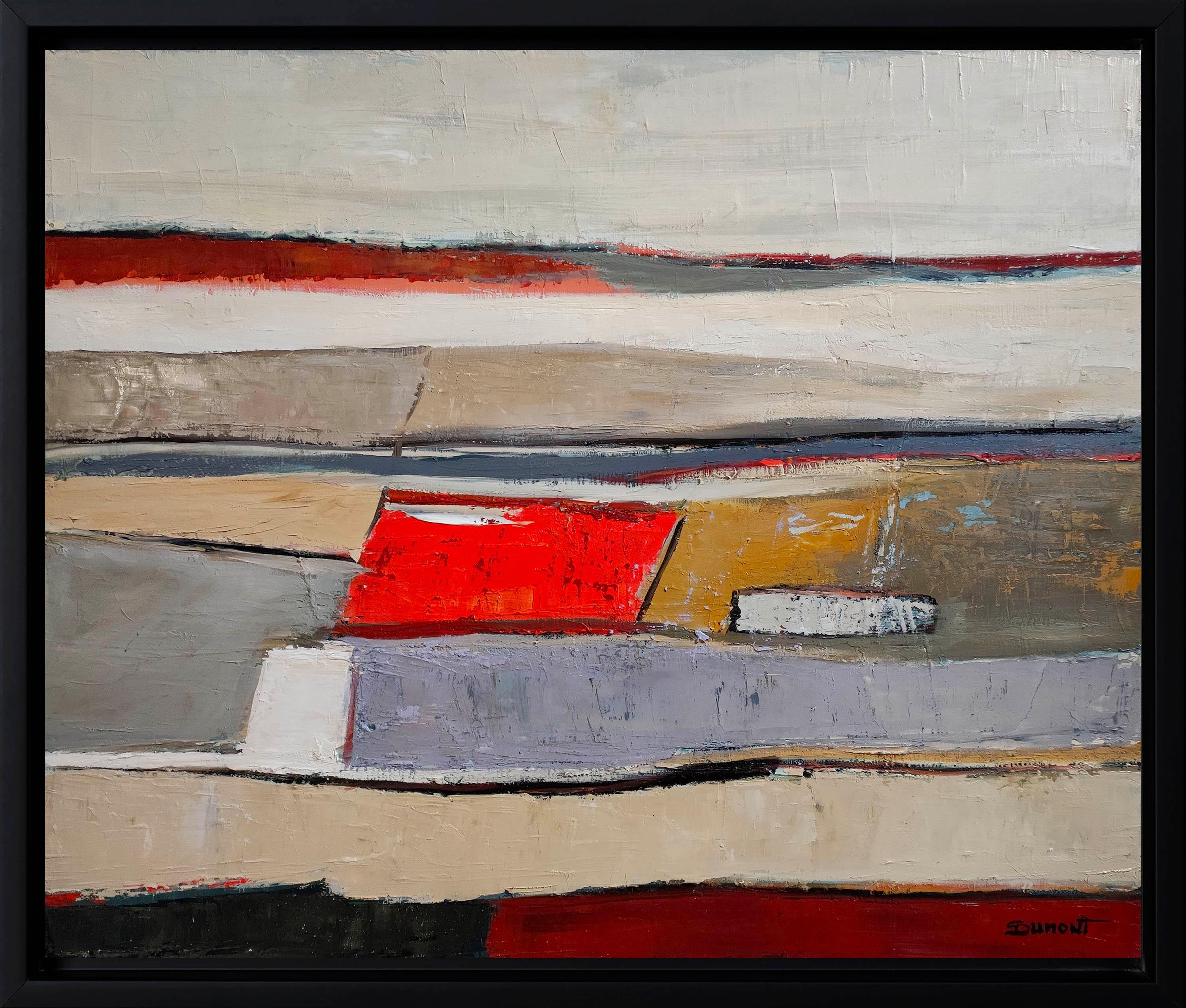 Lisiere interieure, Abstract Landscape, Oil on canvas, Contemporary, French art - Painting de SOPHIE DUMONT