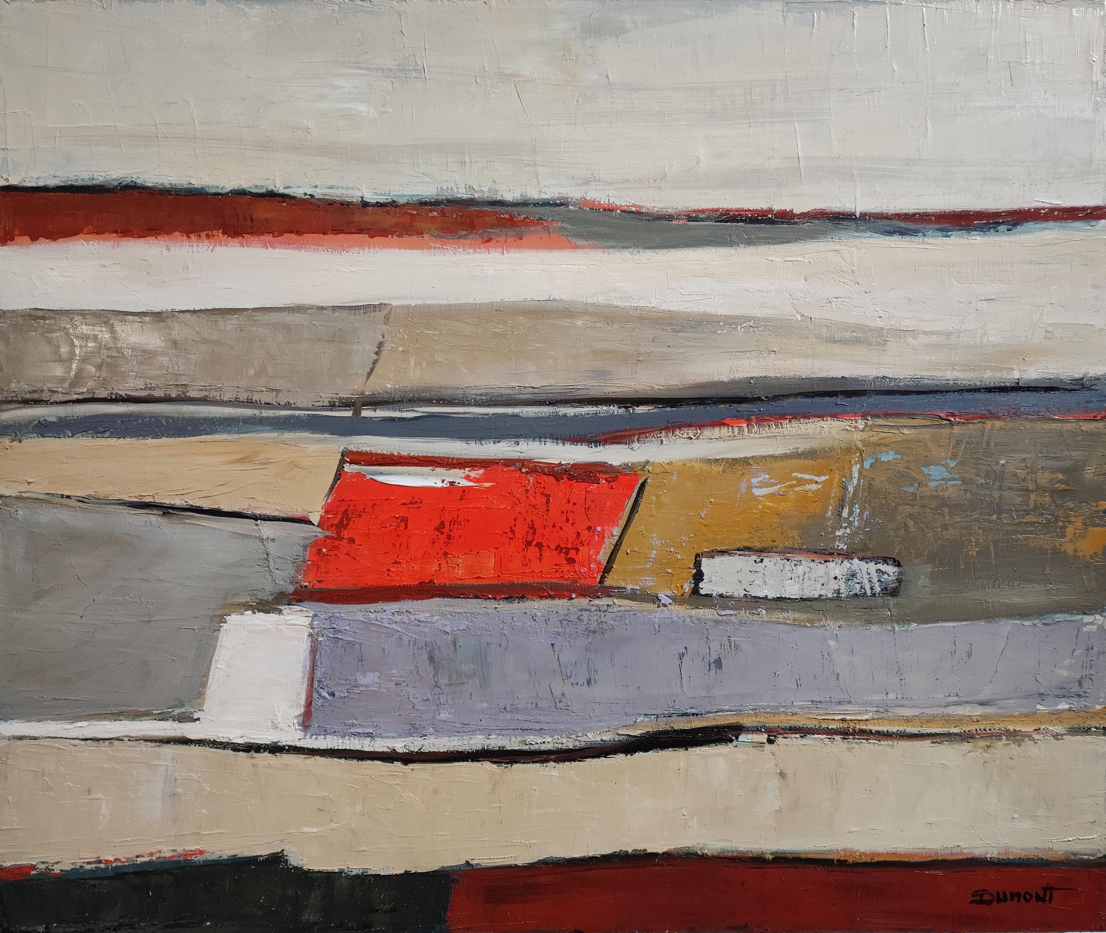 Lisiere interieure, Abstract Landscape, Oil on canvas, Contemporary, French art en vente 1