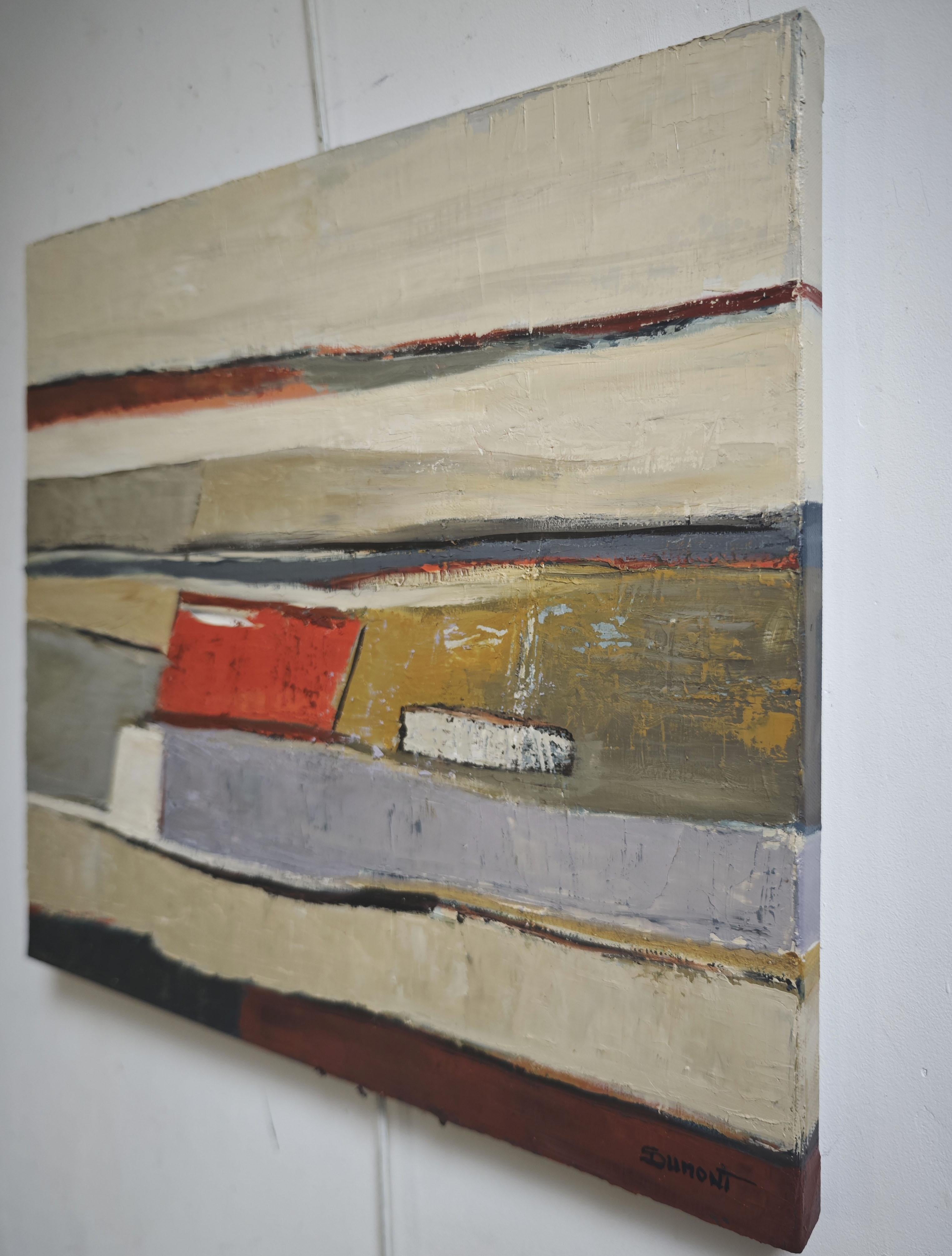 Lisiere interieure, Abstract Landscape, Oil on canvas, Contemporary, French art en vente 2