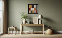 Literary Mosaic, Contemporary French Abstract Library Oil Painting
