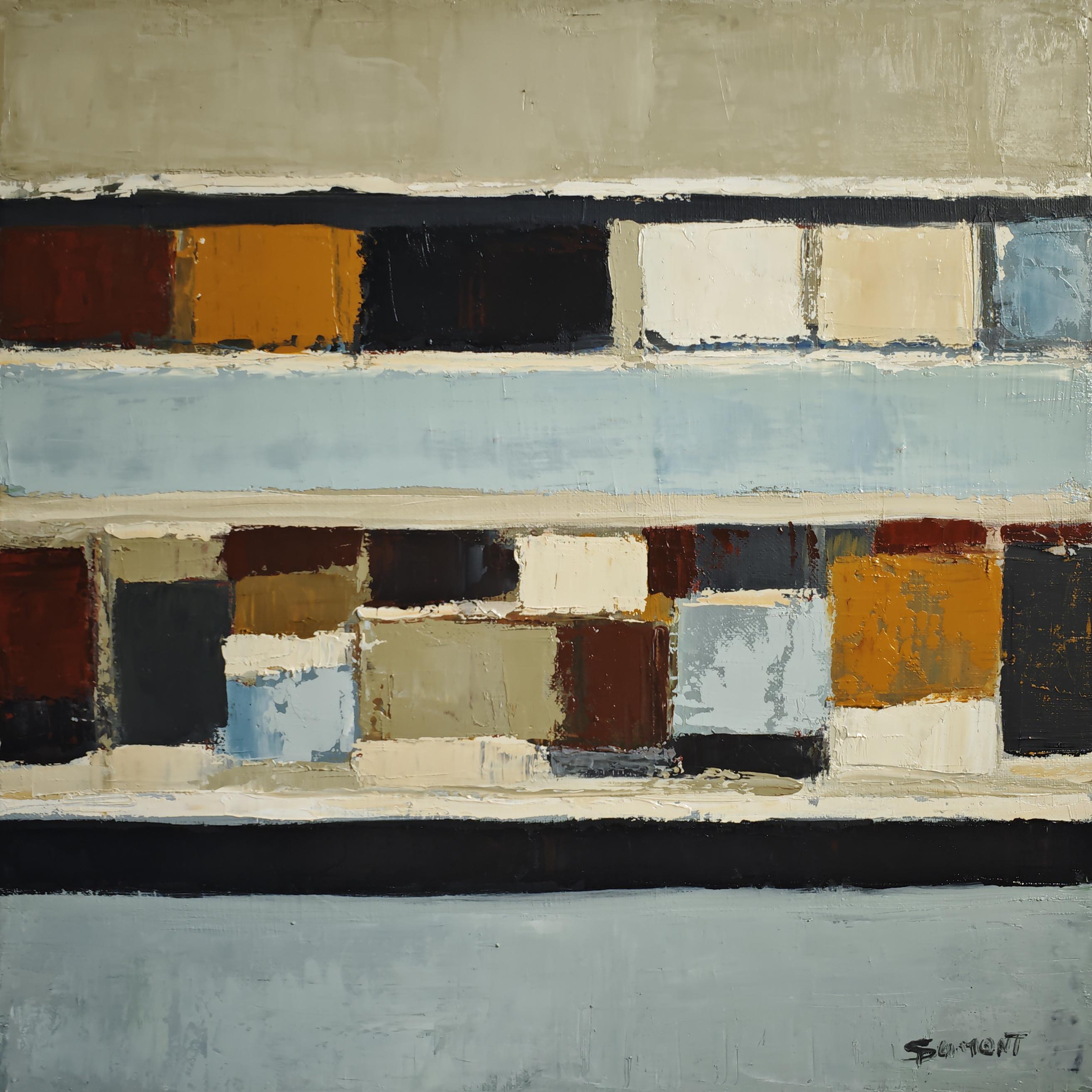 L'ordre du monde, Óleo, Expresionismo, Multicolor, Francés, Abstracto - Painting de SOPHIE DUMONT