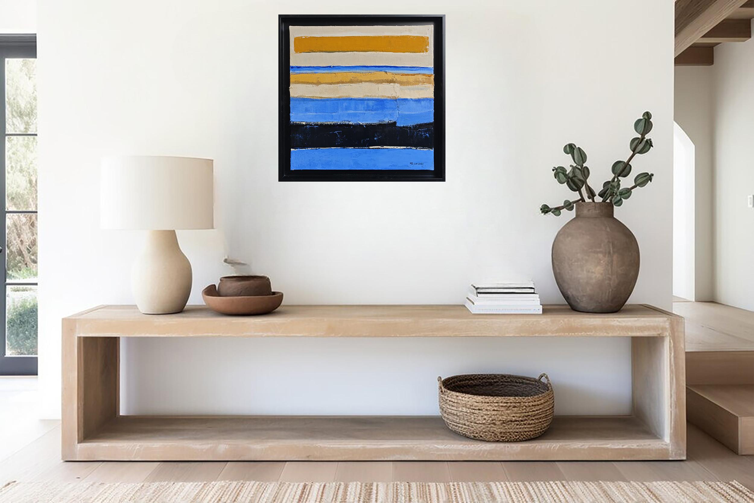 Sotto il vento, Olio, Espressionismo, Multicolore, Francese, Astratto, Minimalismo - Painting di SOPHIE DUMONT