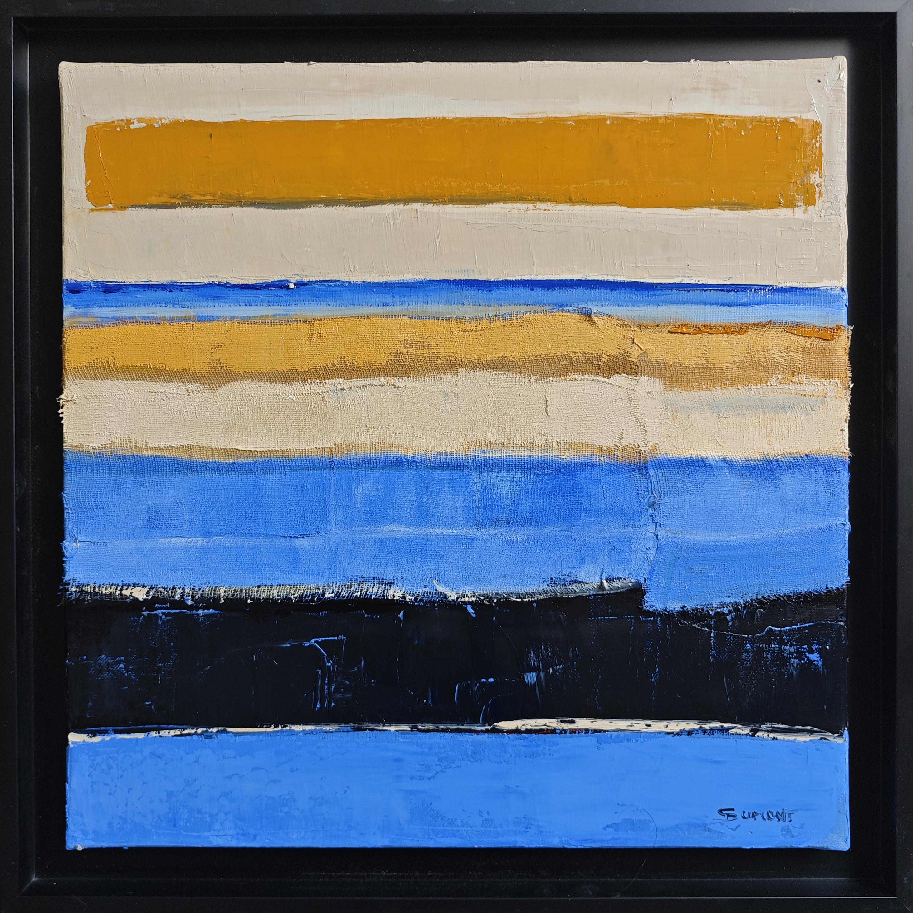Landscape Painting di SOPHIE DUMONT - Sotto il vento, Olio, Espressionismo, Multicolore, Francese, Astratto, Minimalismo