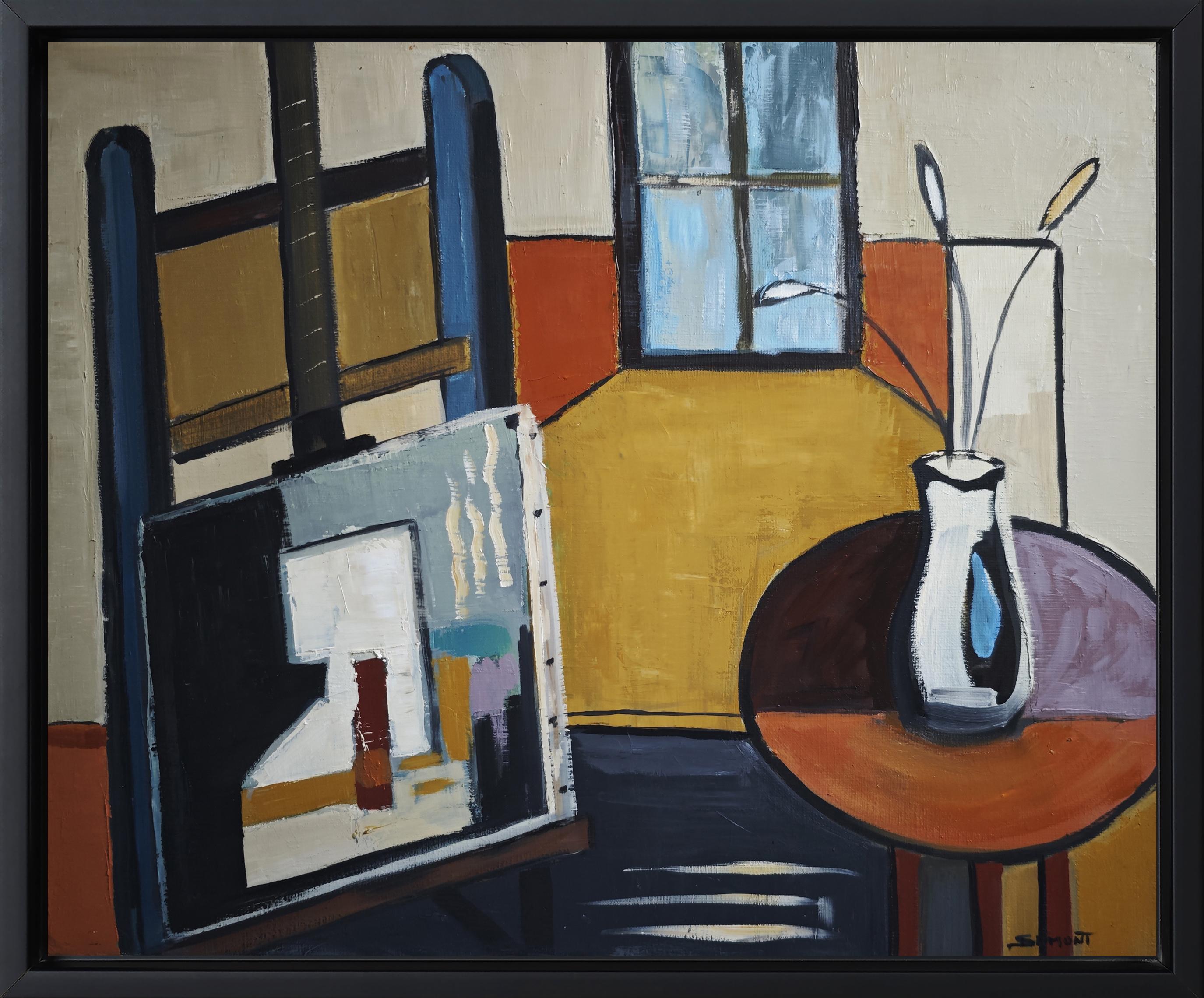 Lumiere d'atelier, Estudio de artista, empaste, Abstracto, Expresionismo, Contemporáneo - Painting de SOPHIE DUMONT
