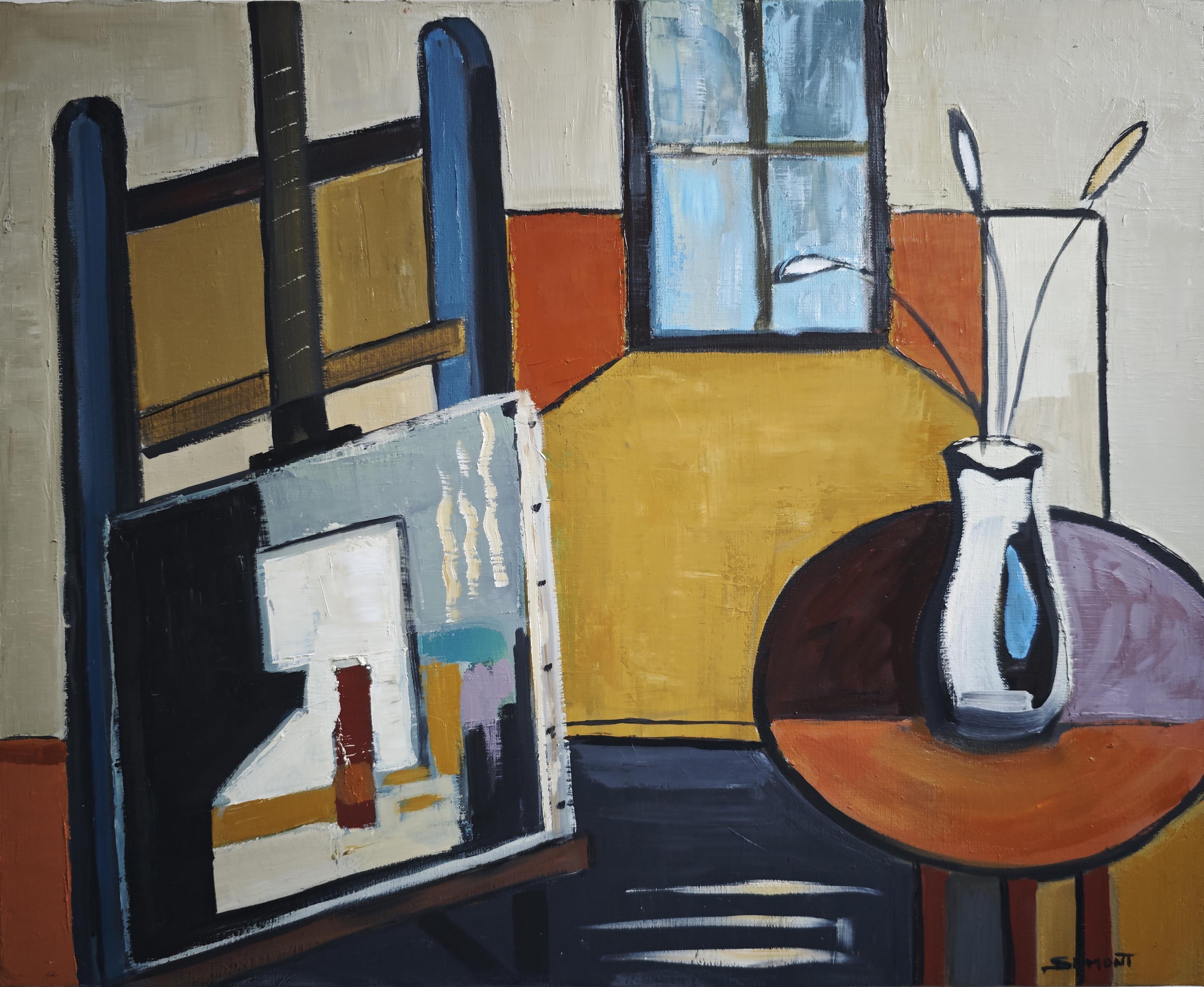 Lumiere d'atelier, Estudio de artista, empaste, Abstracto, Expresionismo, Contemporáneo en venta 3
