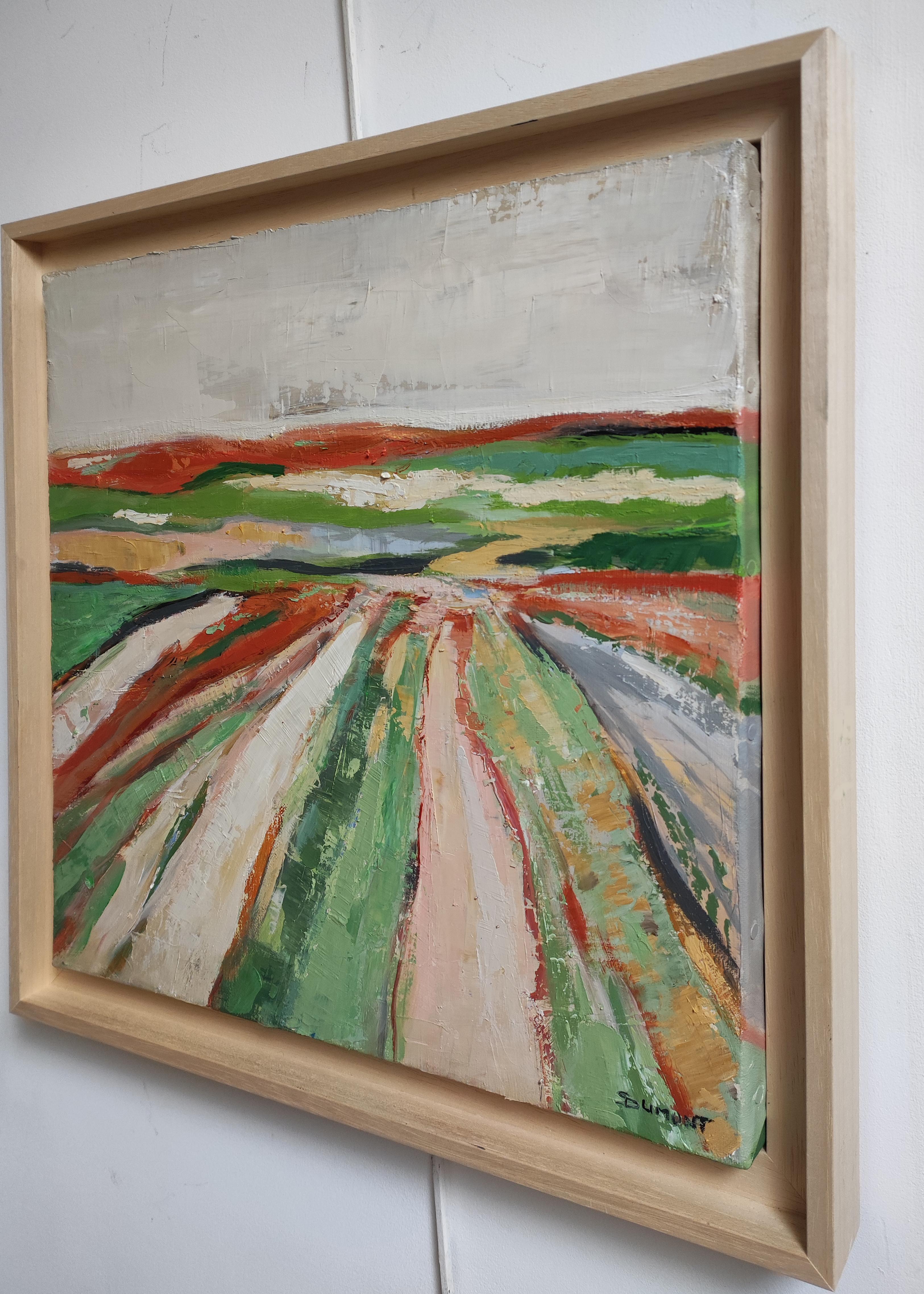 Lumiere des labours, Landschaft, Öl, Expressionismus, Mehrfarbig, Französisch, Abstrakt im Angebot 5