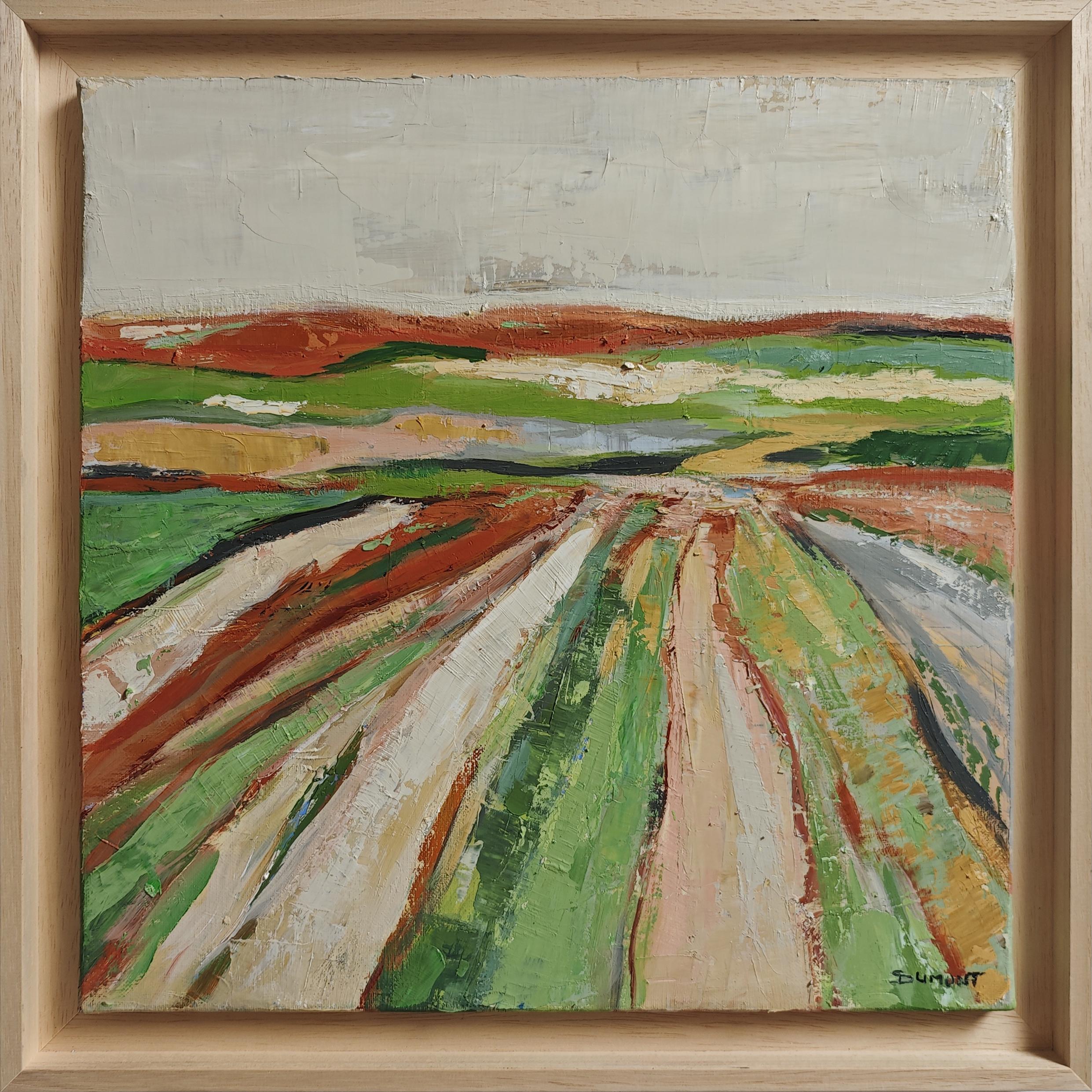 Lumiere des labours, Paesaggio, Olio, Espressionismo, Multicolore, Francese, Astratto