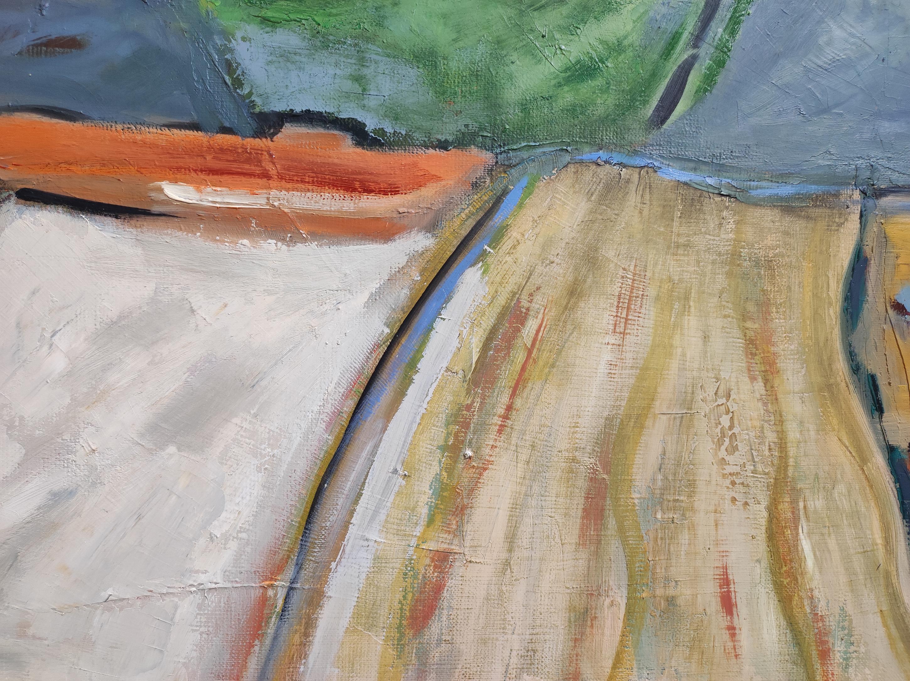 Lumieres printanieres, Abstrakte Landschaft, Multicolor, Französisch, Contemporary im Angebot 5