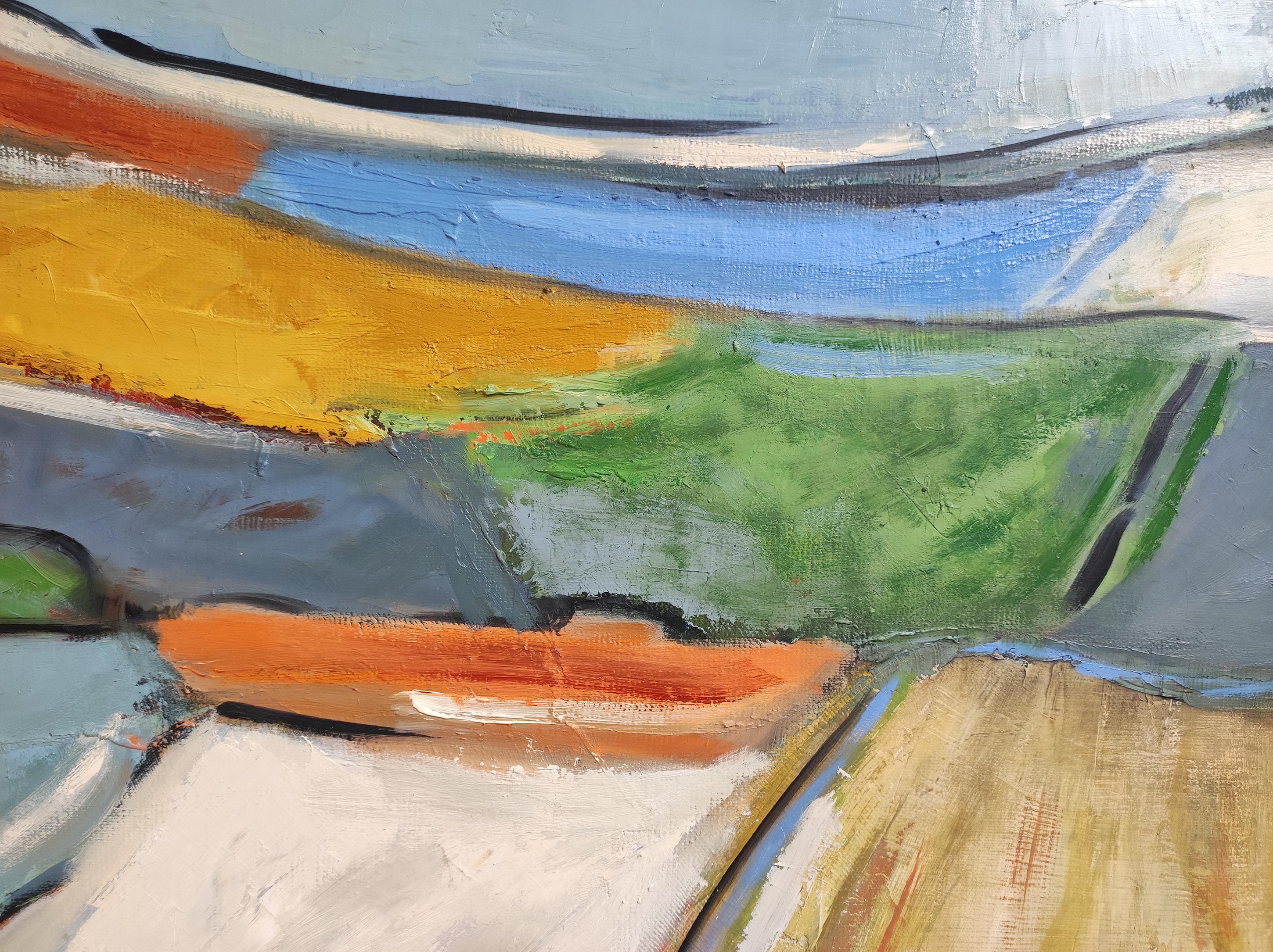 Lumieres printanieres, Abstrakte Landschaft, Multicolor, Französisch, Contemporary im Angebot 2