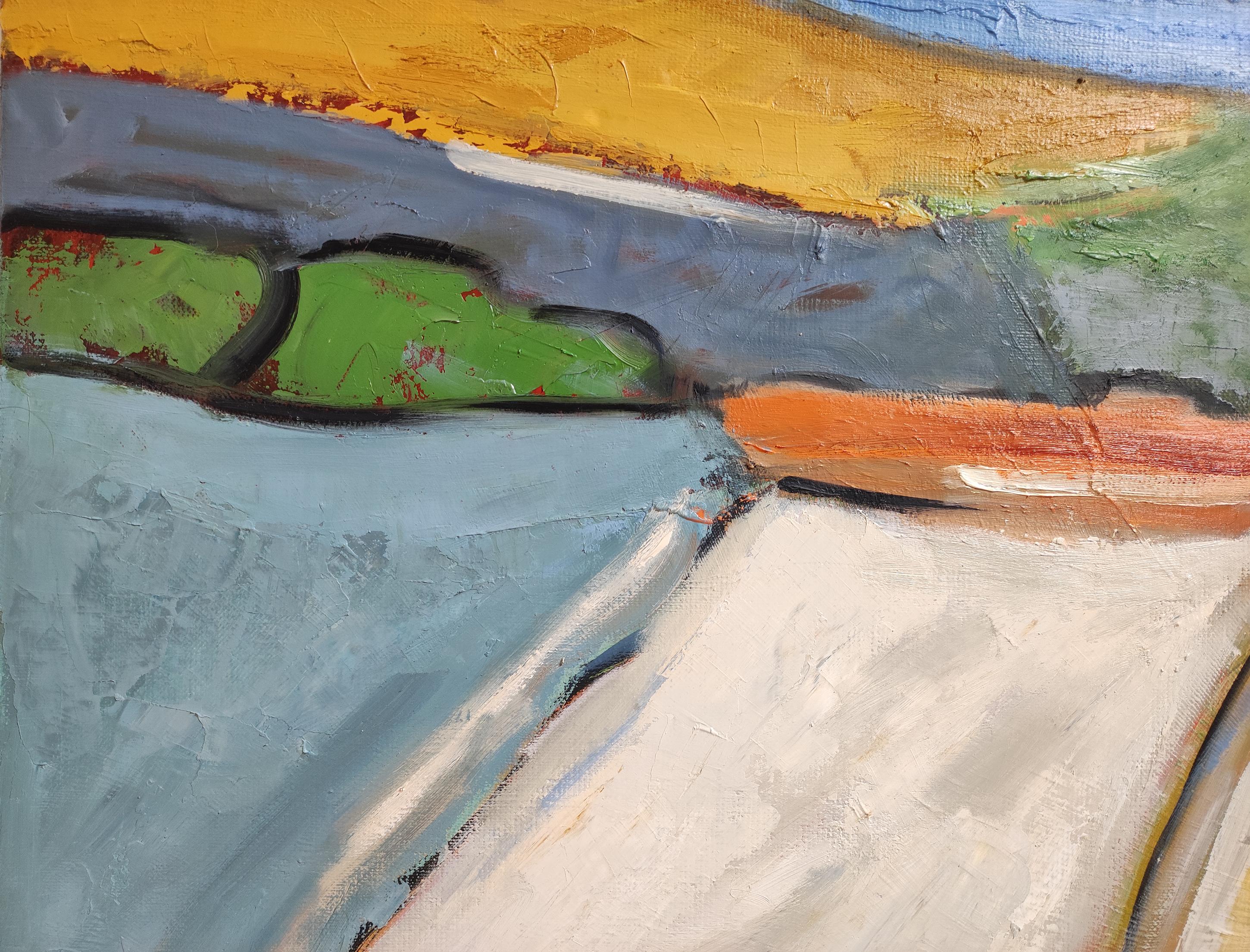 Lumieres printanieres, Abstrakte Landschaft, Multicolor, Französisch, Contemporary im Angebot 4