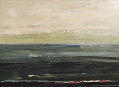 Marée d'emeraude, Abstract Lanscape, oil, Expressionism, Contemporary art