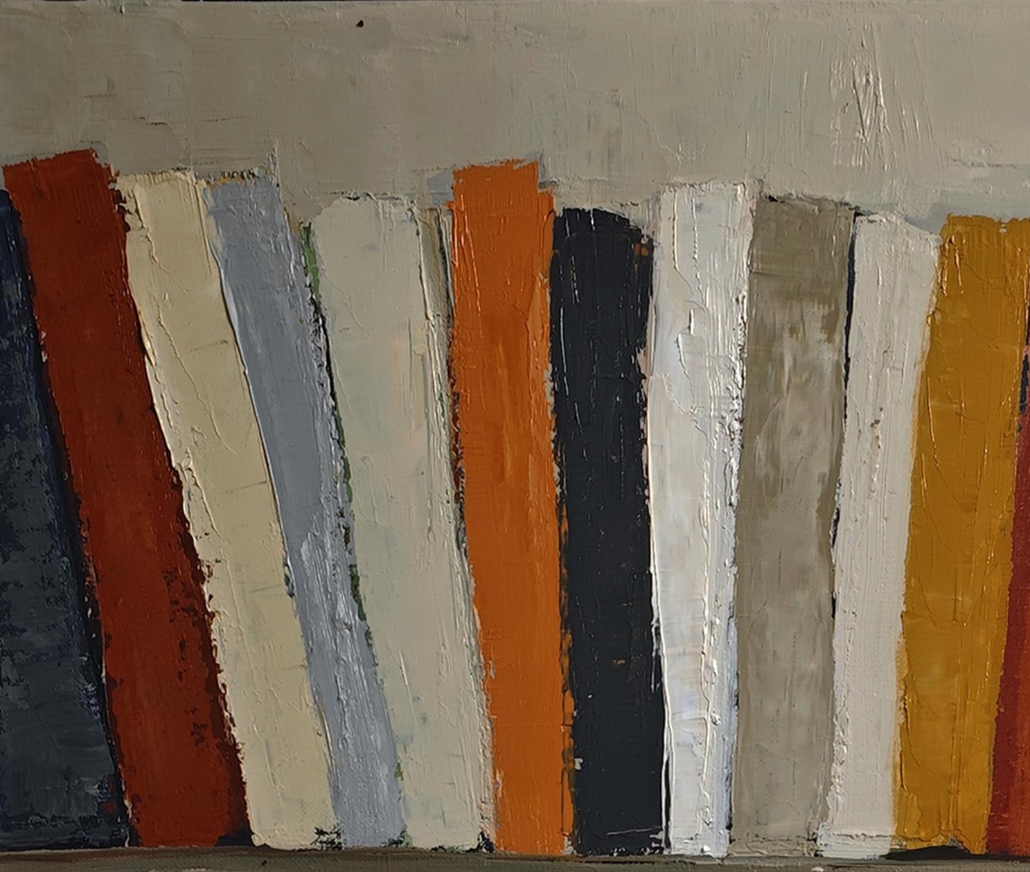 Méditation 2, Biblioteca astratta contemporanea, Espressionismo, francese, pittura a olio in vendita 2
