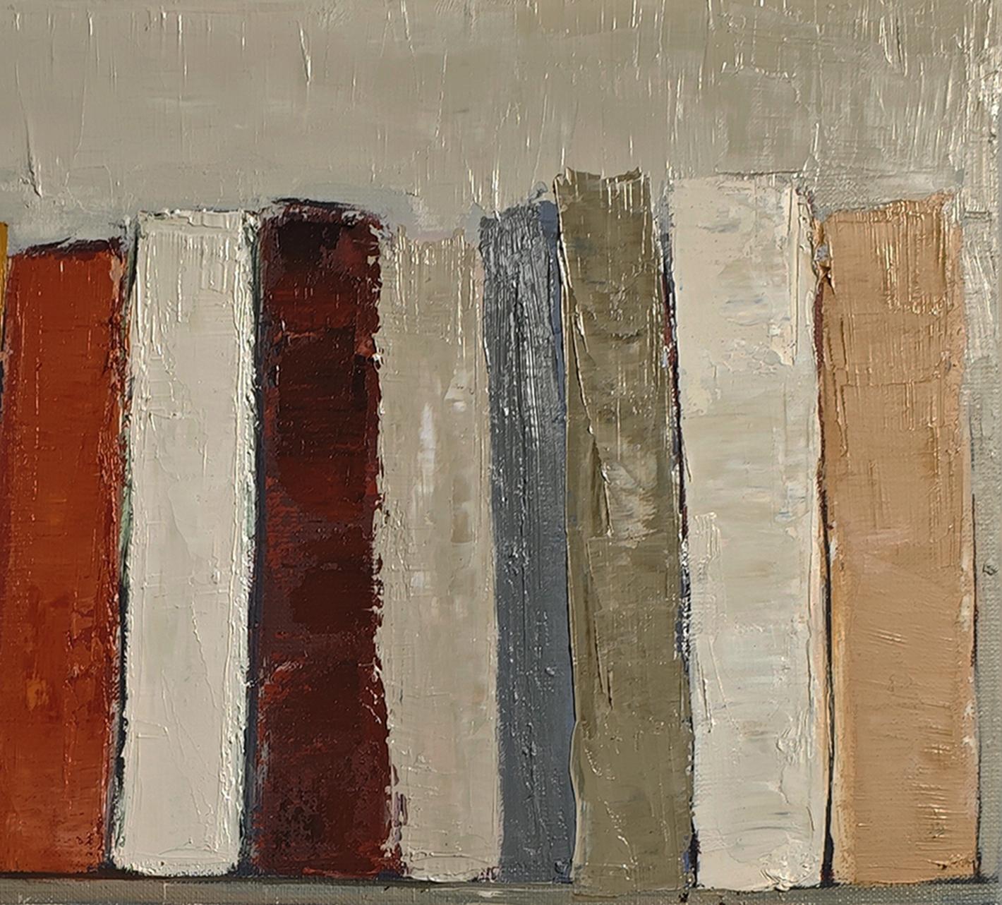 Méditation 2, Biblioteca astratta contemporanea, Espressionismo, francese, pittura a olio in vendita 3