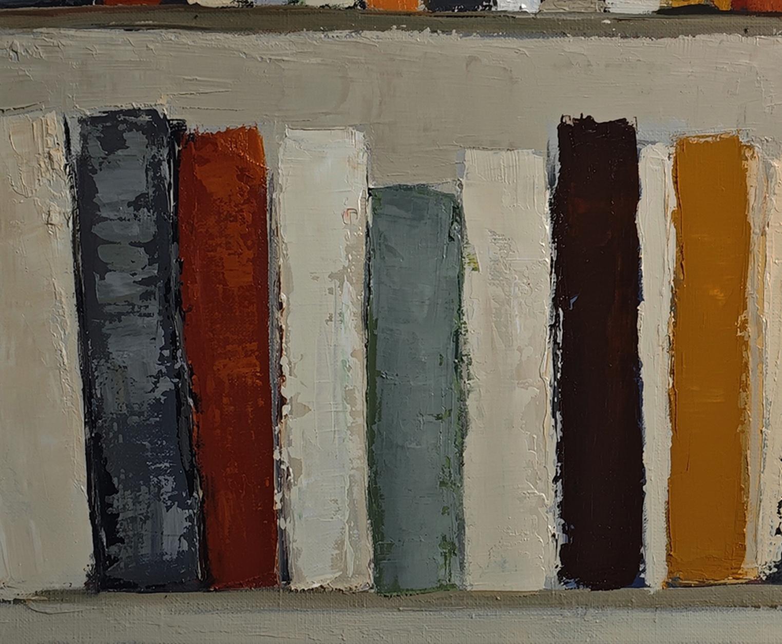 Méditation 2, Biblioteca astratta contemporanea, Espressionismo, francese, pittura a olio in vendita 4