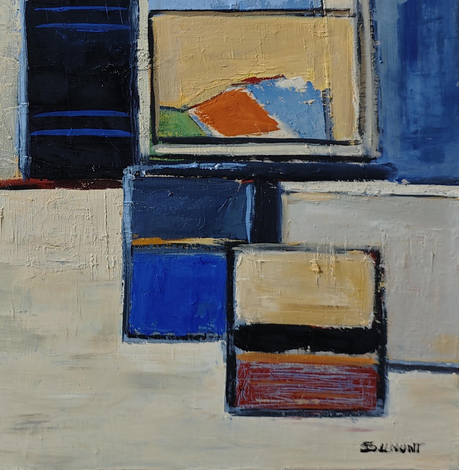 Mémoire d'Atelier, Komposition, Abstrakt Geometrisch, Contemporary, Kubismus, Französisch im Angebot 3