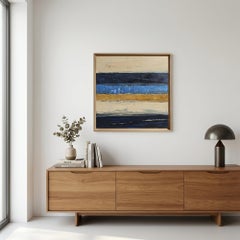 Mémoire du Rivage  Contemporary Coastal Abstract Painting by Sophie Dumont