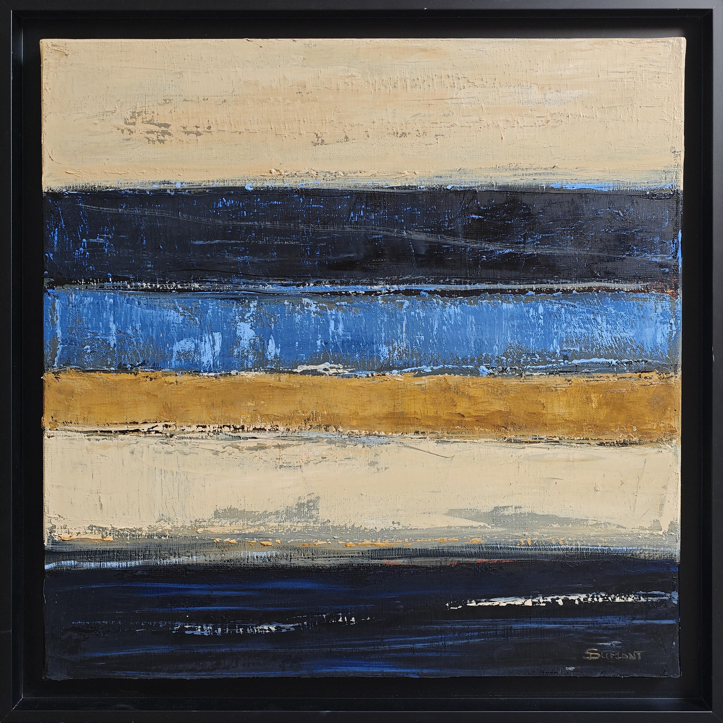 Mémoire du Rivage  Contemporary Coastal Abstract Painting by Sophie Dumont