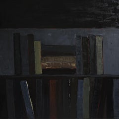 Mémoire Obscure - Large Abstract Oil Painting, Signed, 2026, French