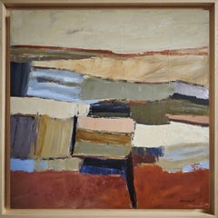Mineral Breath – Contemporary Abstract Oil Painting – Textured Landscape French
