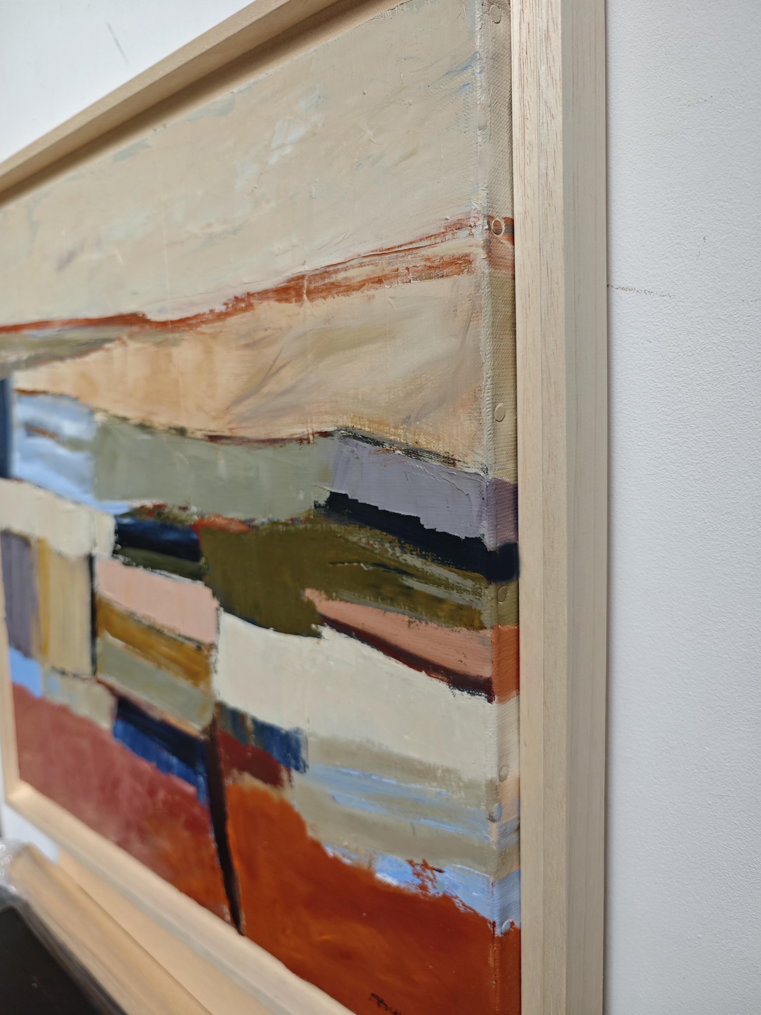 Aliento mineral - Pintura al óleo abstracta contemporánea - Paisaje texturizado francés en venta 1
