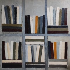 Pintura Abstracta Monumental Biblioteca - Óleo sobre Lienzo - La Ciudadela de los Libros 2025