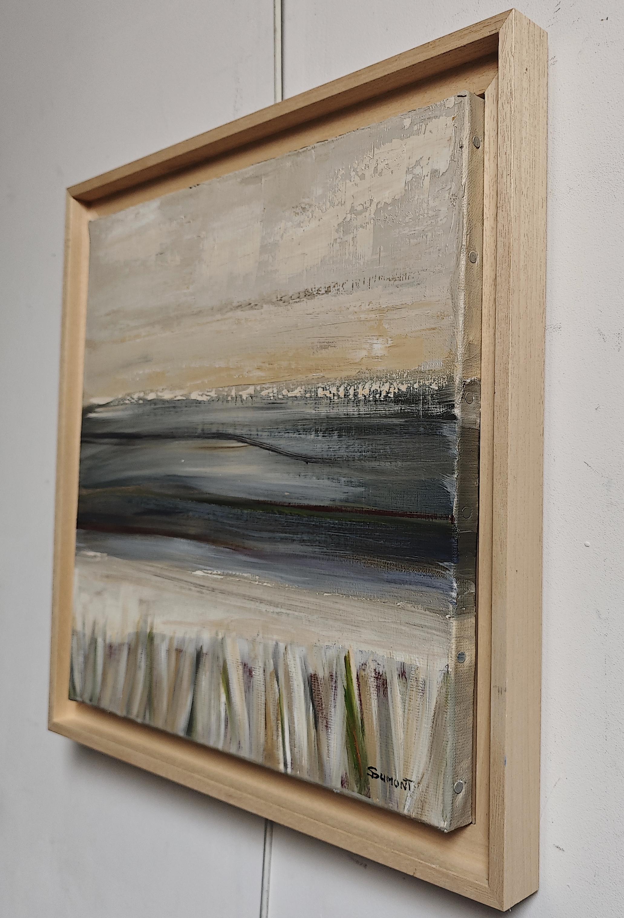 Foschia mattutina, Paesaggio astratto, Contemporaneo, Moderno, Francese, Grigio, Grigio. in vendita 7