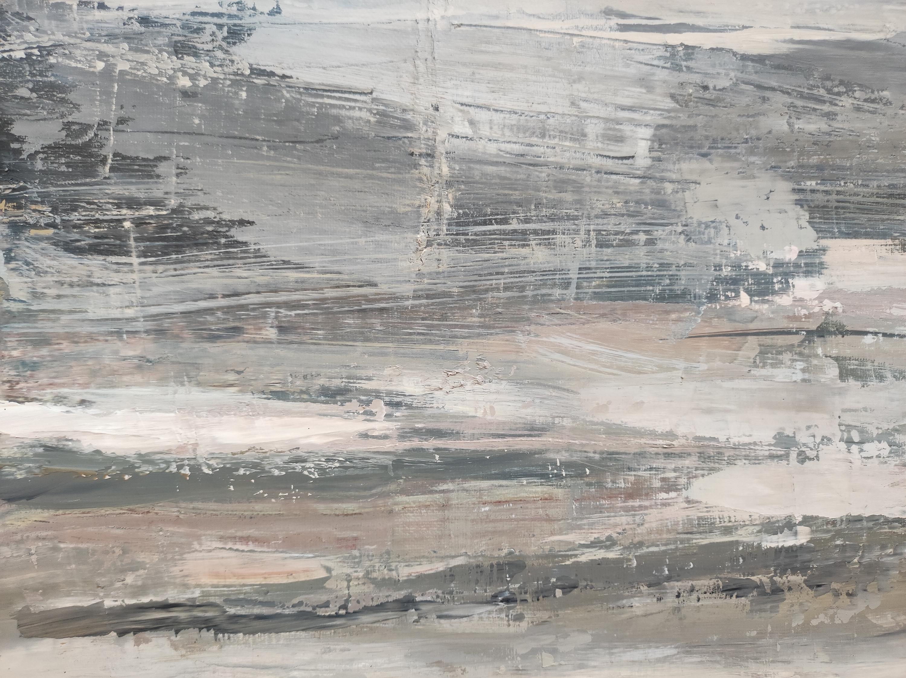 madreperla, mare, nero, semi astratto, olio su tela, cielo, espressionismo 3