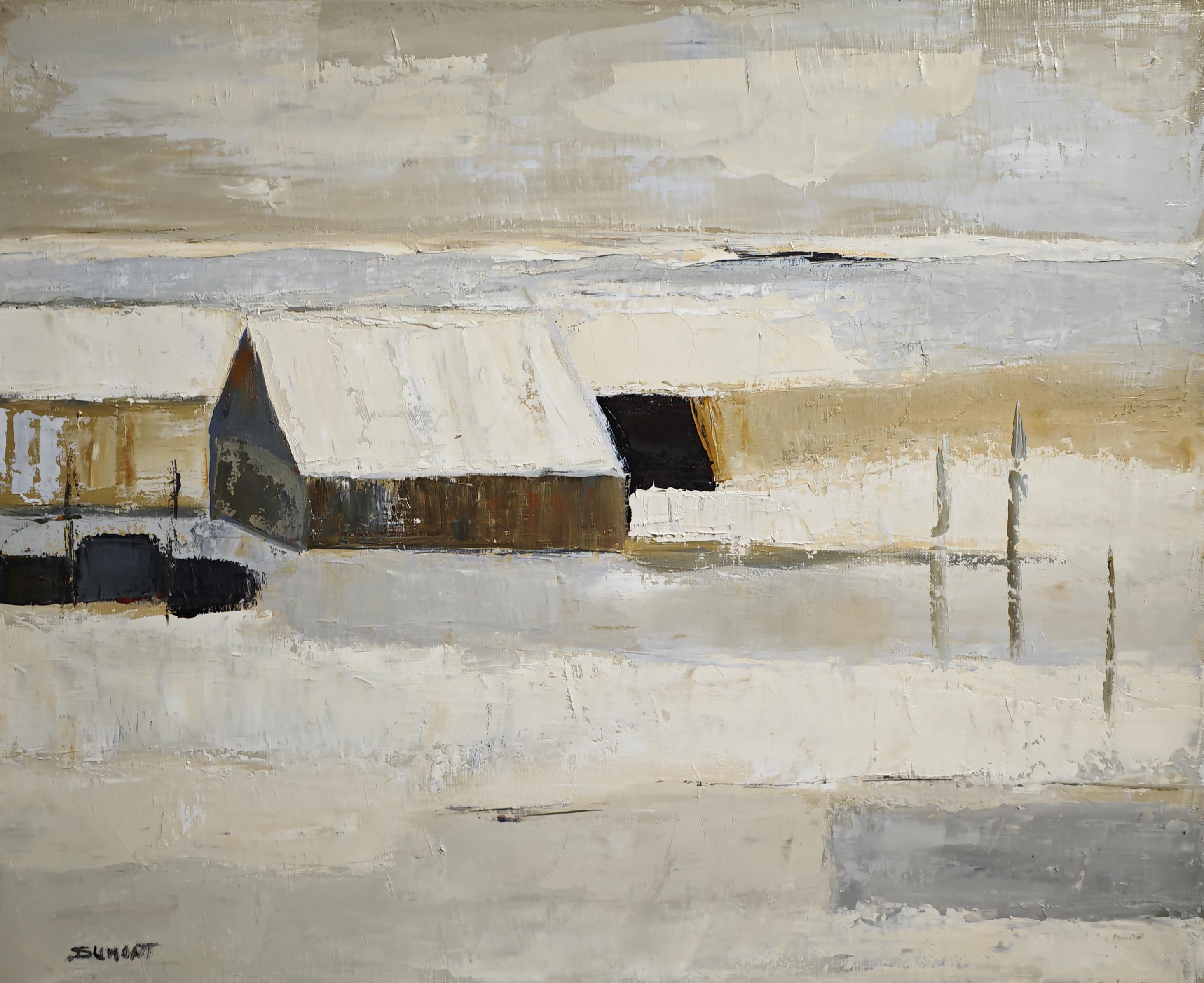 Neige, óleo sobre lienzo, Abstracto, Paisaje invernal, expresionismo, Contemporáneo en venta 5