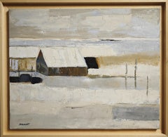 Neige, óleo sobre lienzo, Abstracto, Paisaje invernal, expresionismo, Contemporáneo