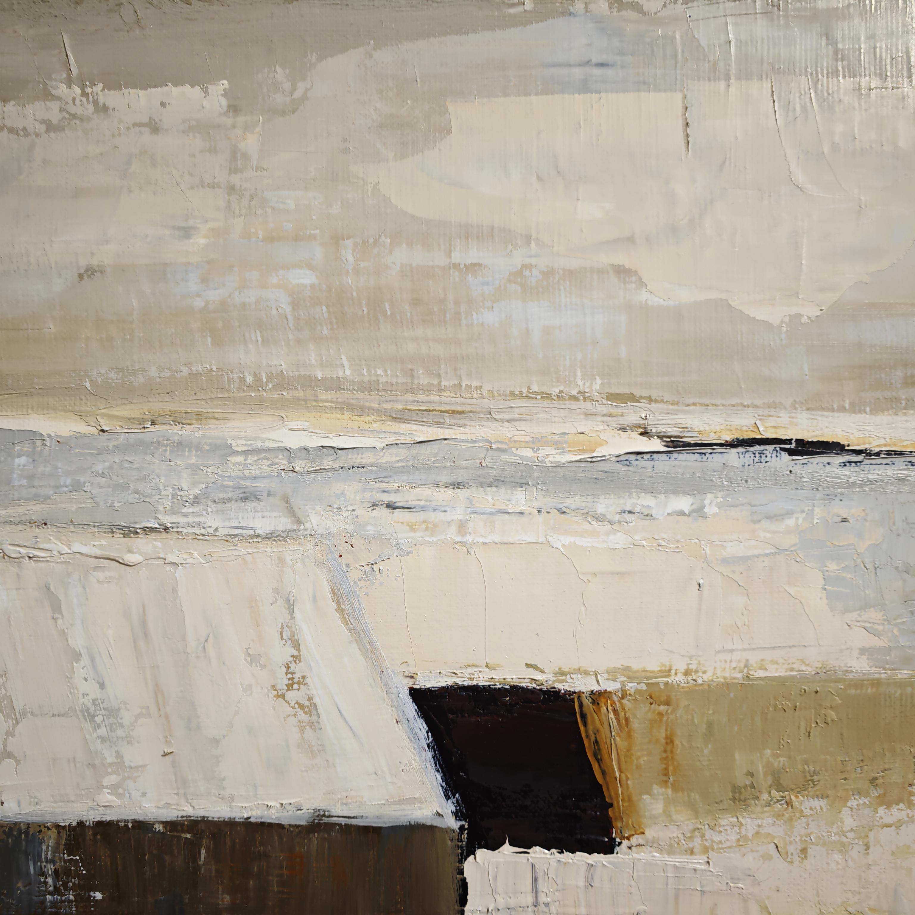 Neige, óleo sobre lienzo, Abstracto, Paisaje invernal, expresionismo, Contemporáneo en venta 4