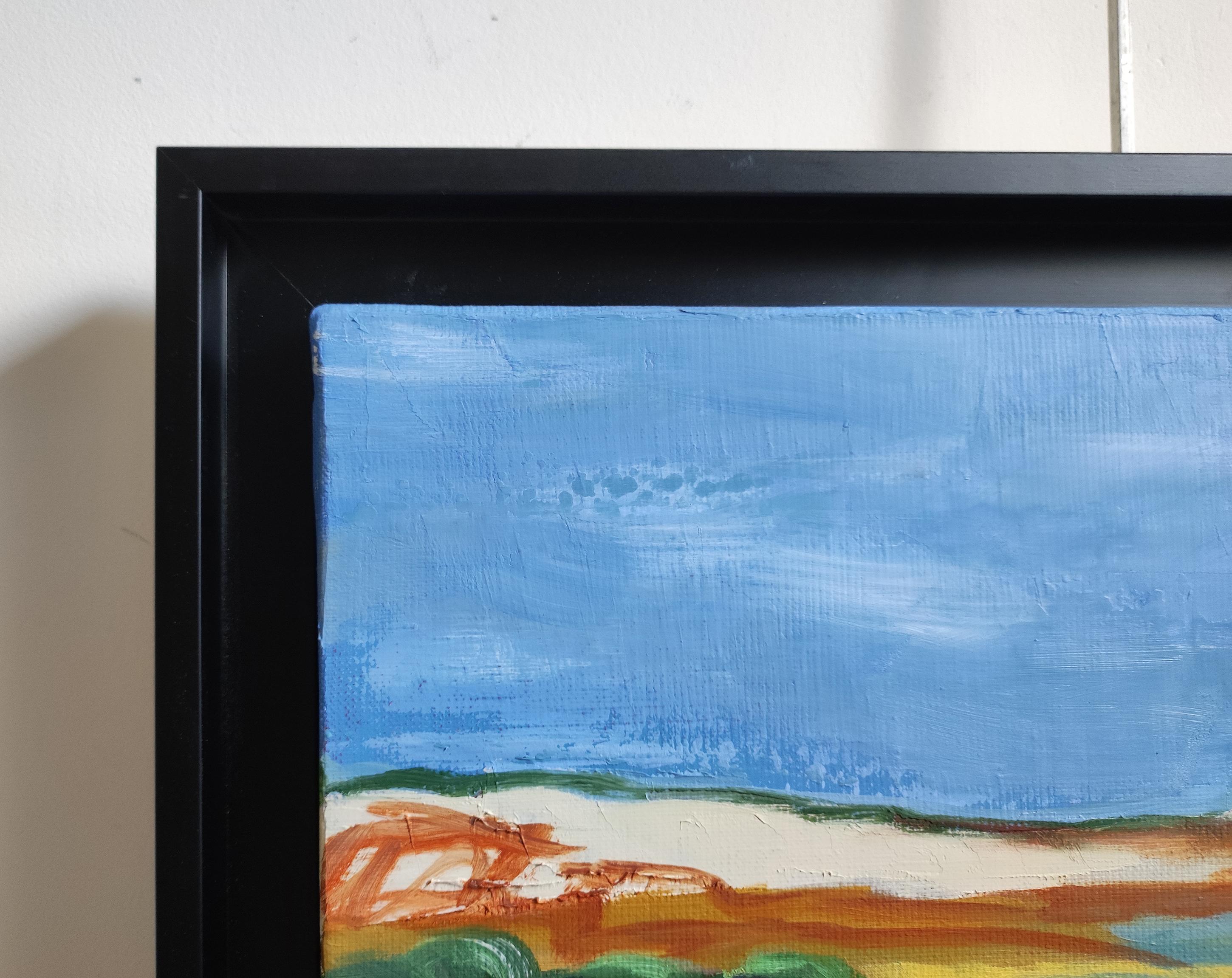 Normandy , Landschaft, Öl auf Leinwand, Expressionismus, Multicolor, Französisch, Felder im Angebot 5