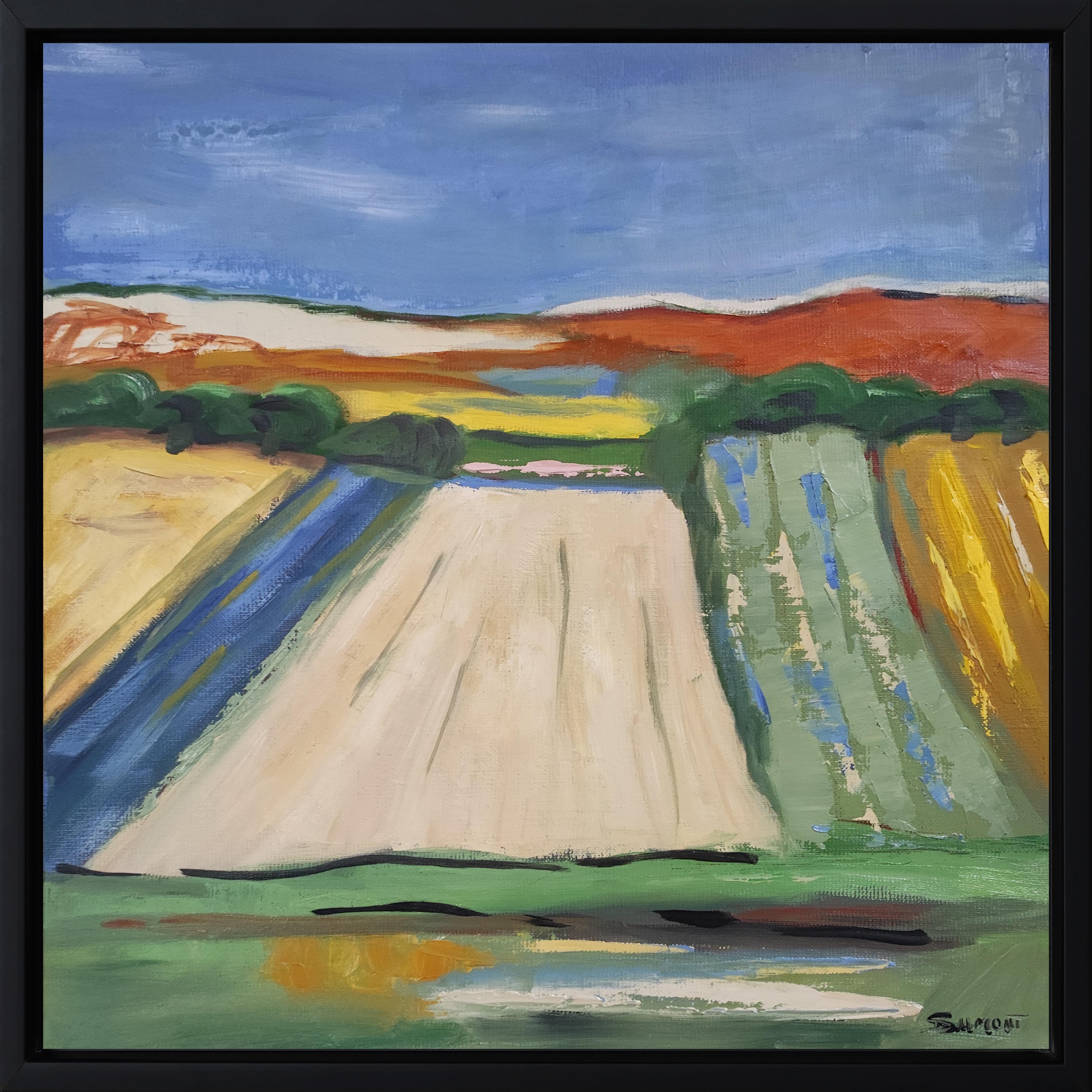 SOPHIE DUMONT Normandy , landscape, oil on canvas, expressionism